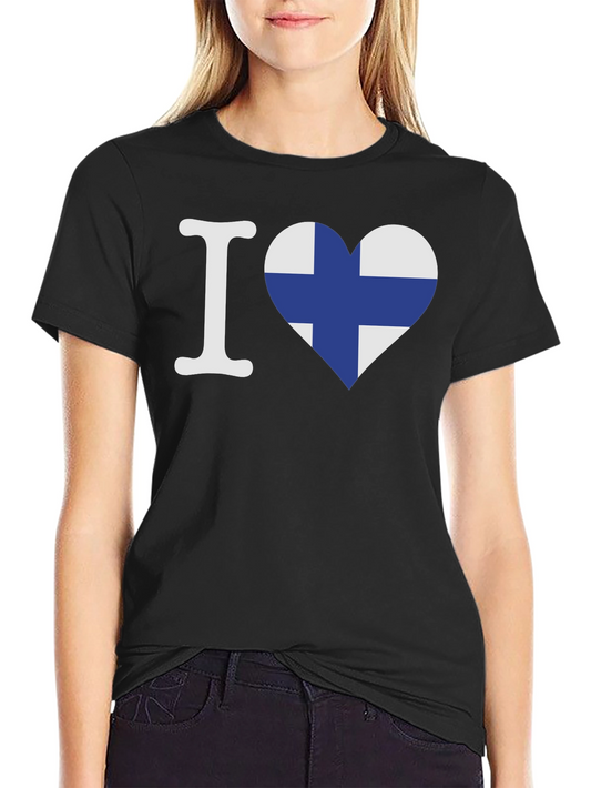 Finland Flag Heart T-Shirt