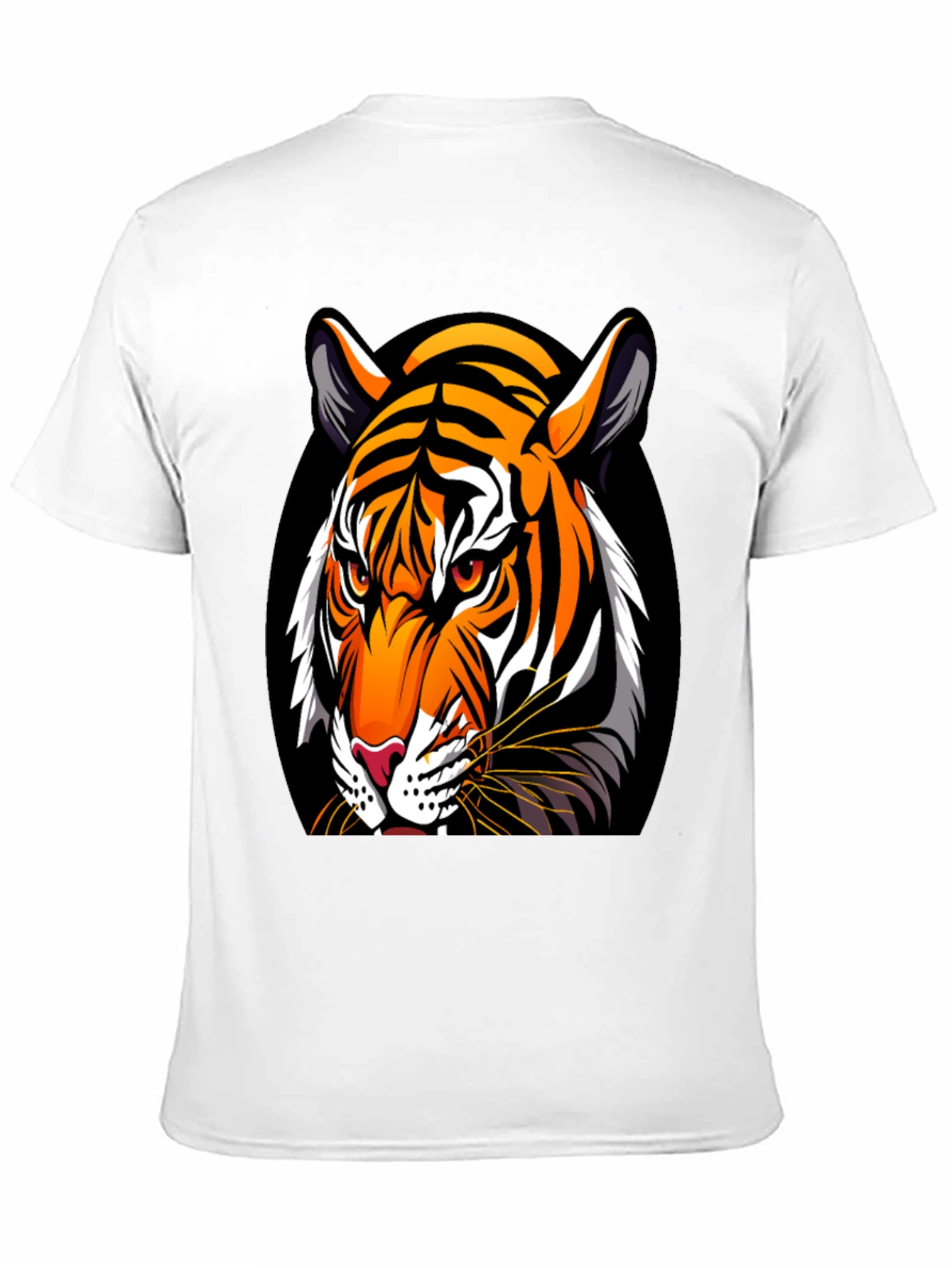 Bold Tiger Graphic Tee - Premium Black Cotton