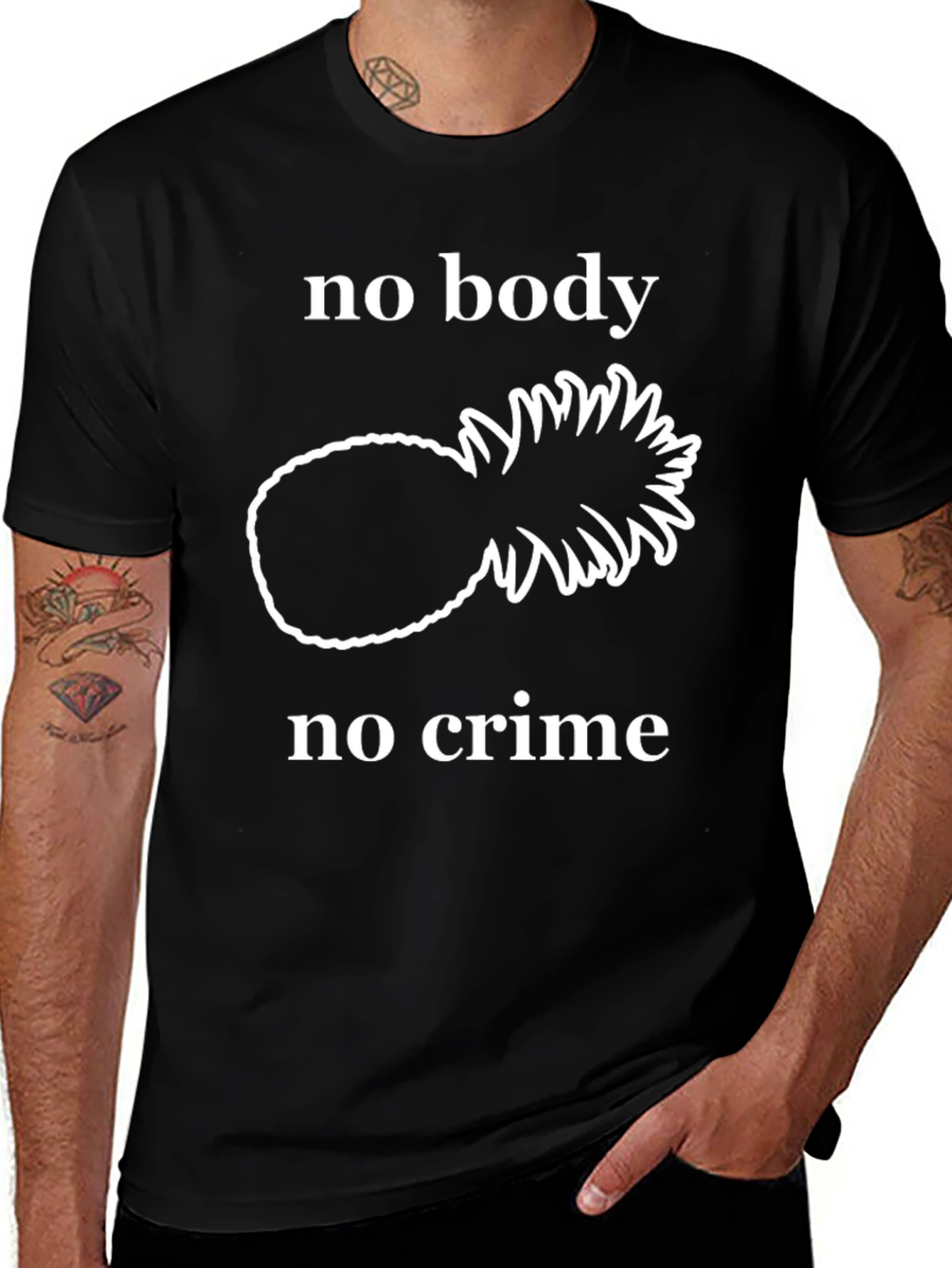 No Body No Crime Pineapple T-Shirt
