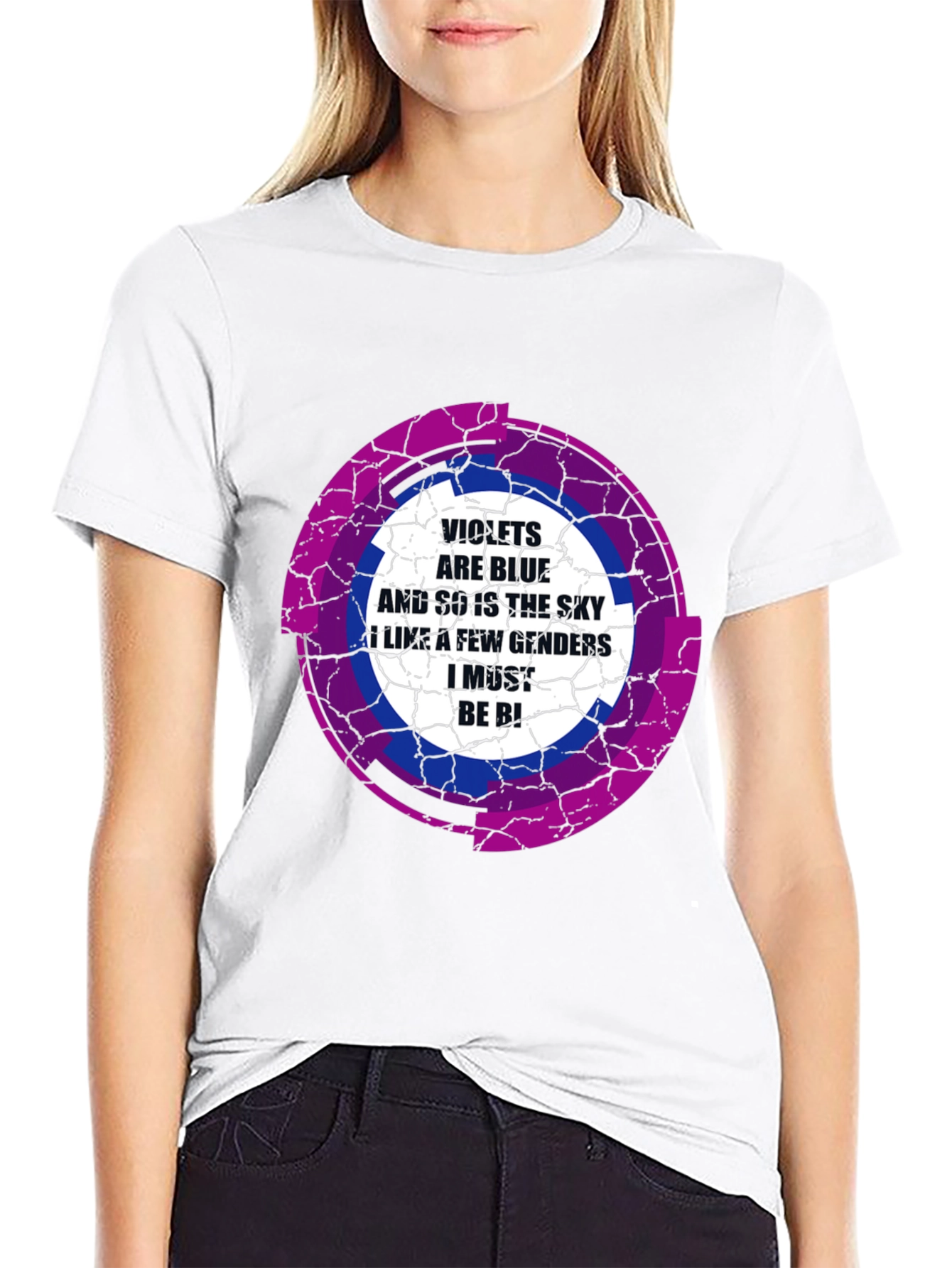 Bisexual Pride T-Shirt: Violets are Blue