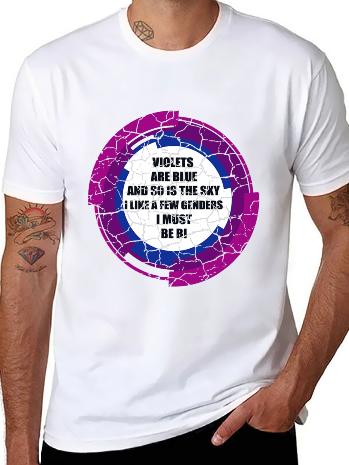 Bisexual Pride T-Shirt: Violets are Blue