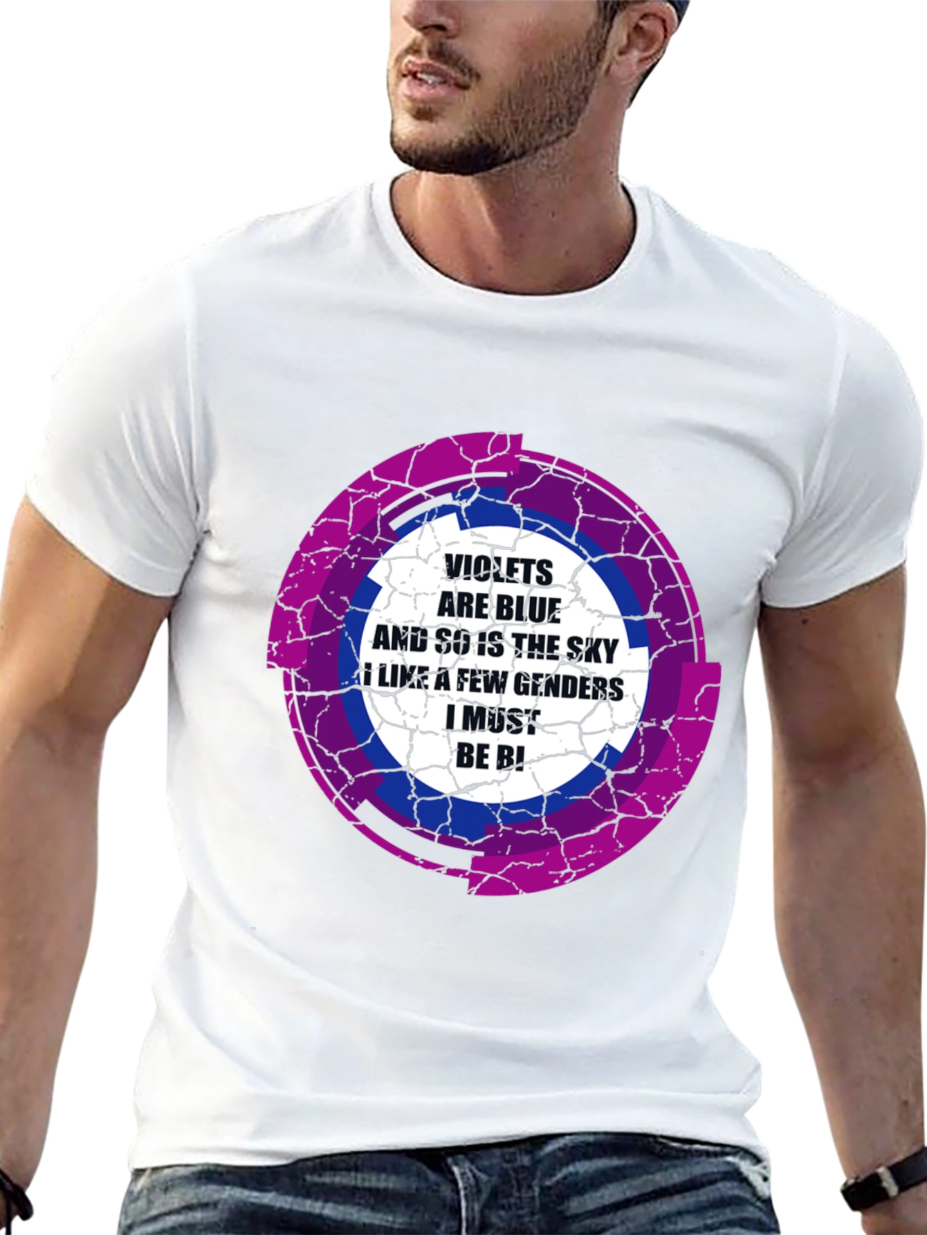 Bisexual Pride T-Shirt: Violets are Blue