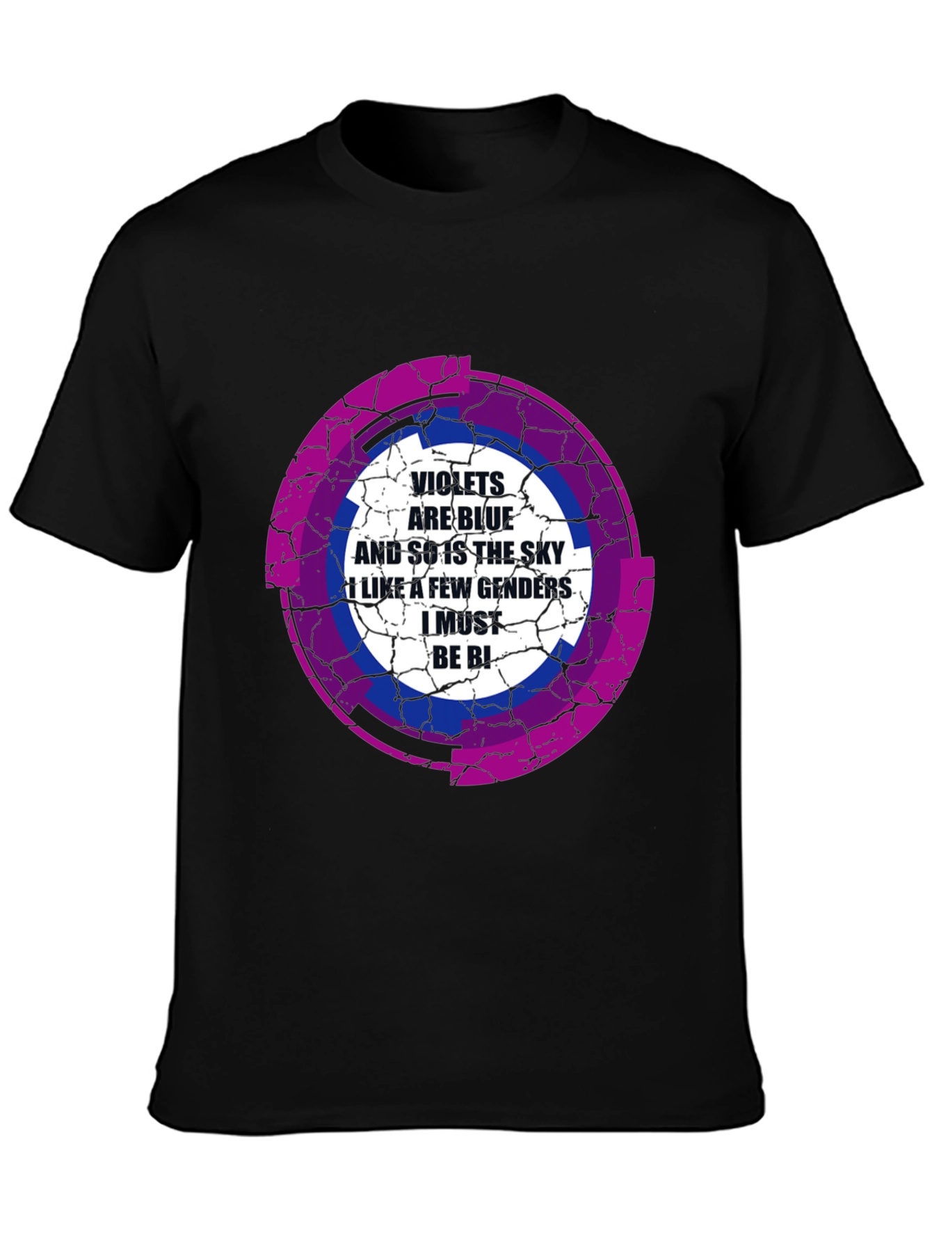 Bisexual Pride T-Shirt: Violets are Blue