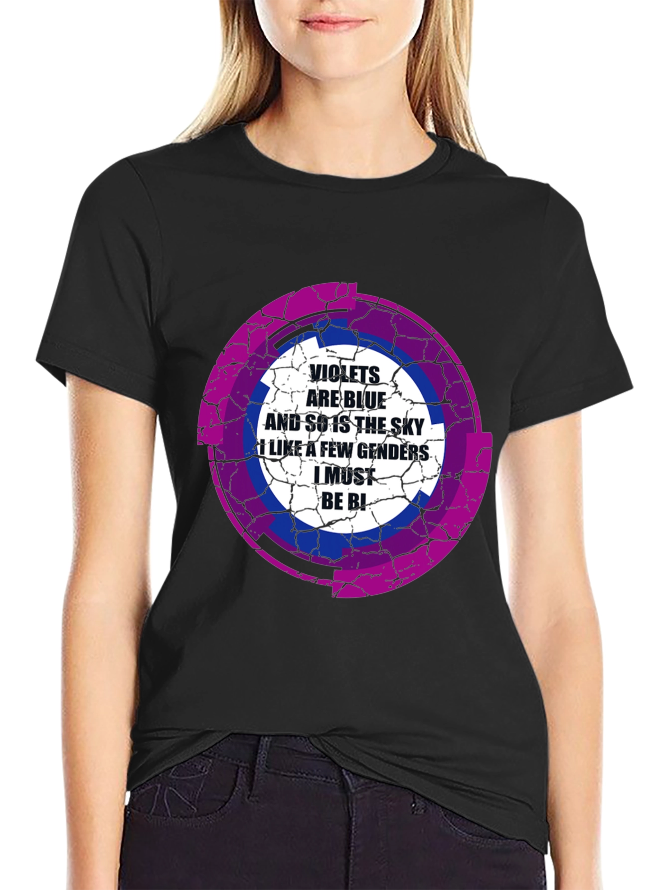 Bisexual Pride T-Shirt: Violets are Blue