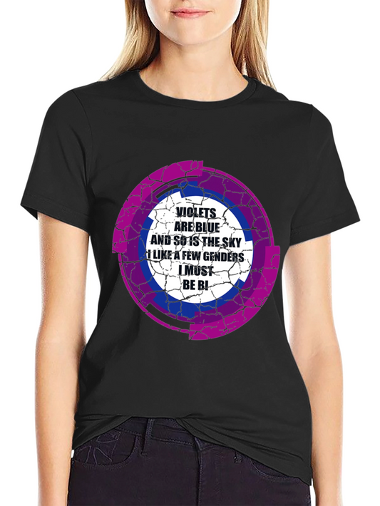 Bisexual Pride T-Shirt: Violets are Blue