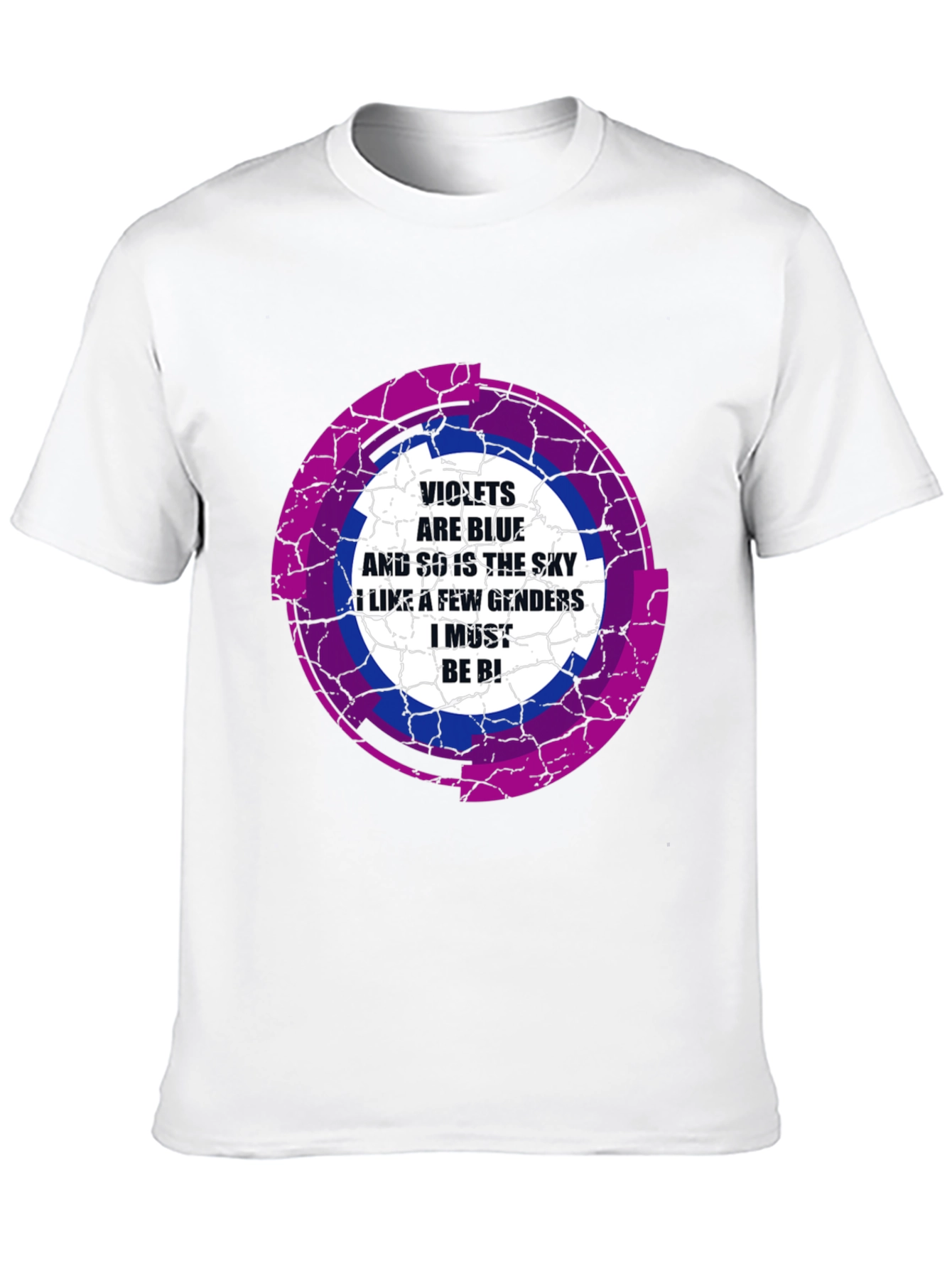 Bisexual Pride T-Shirt: Violets are Blue