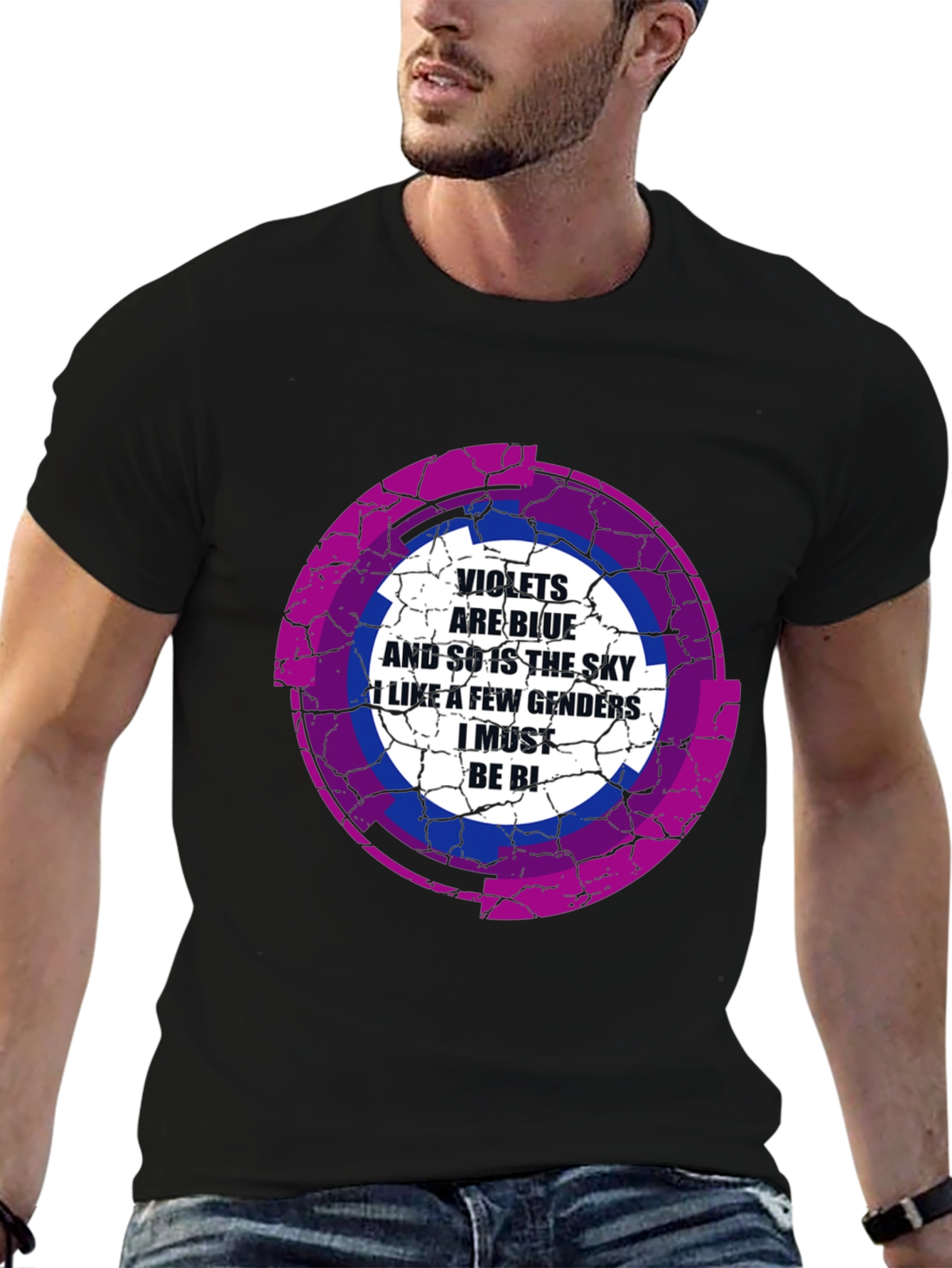 Bisexual Pride T-Shirt: Violets are Blue