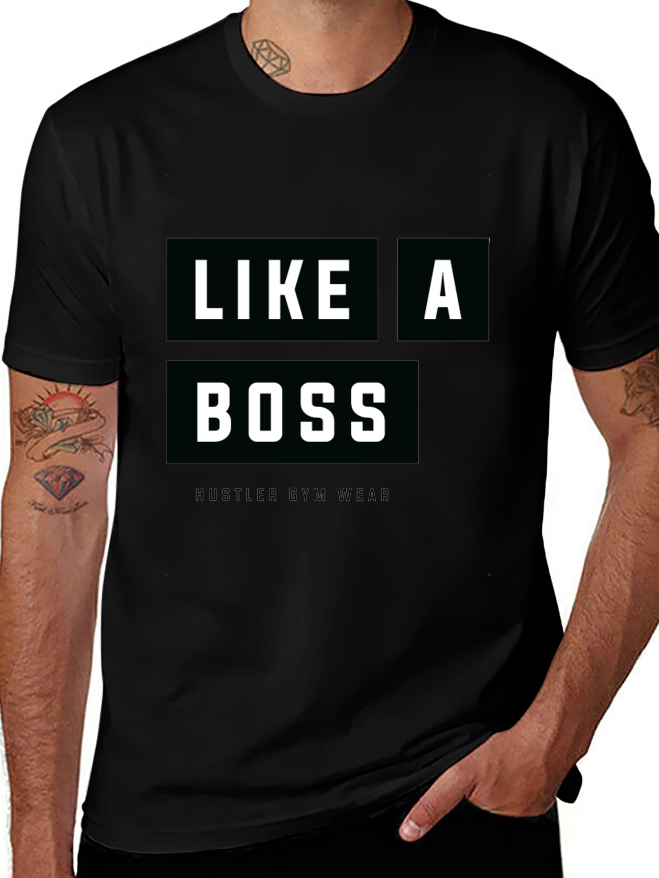 Like a Boss Hustler Gym Wear Black T-Shirt