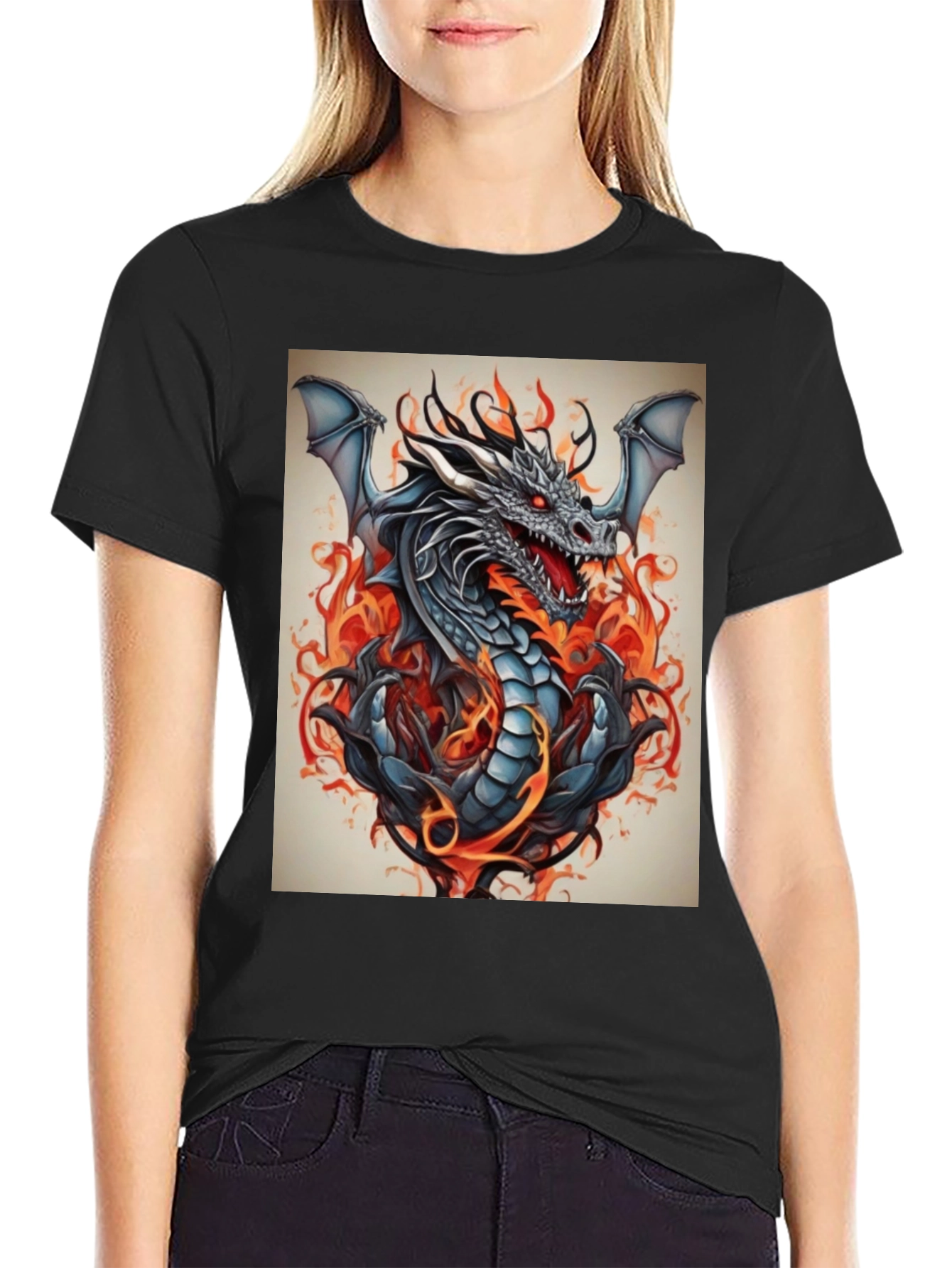Fiery Dragon Graphic Tee