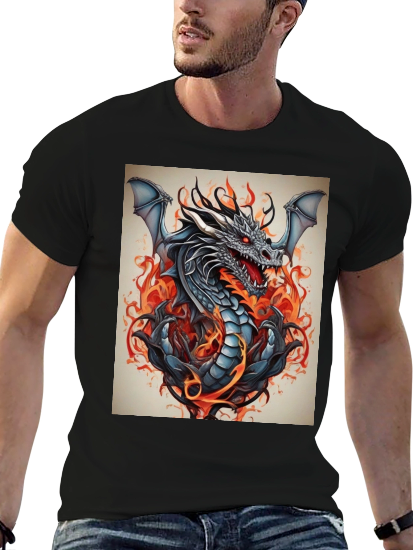 Fiery Dragon Graphic Tee