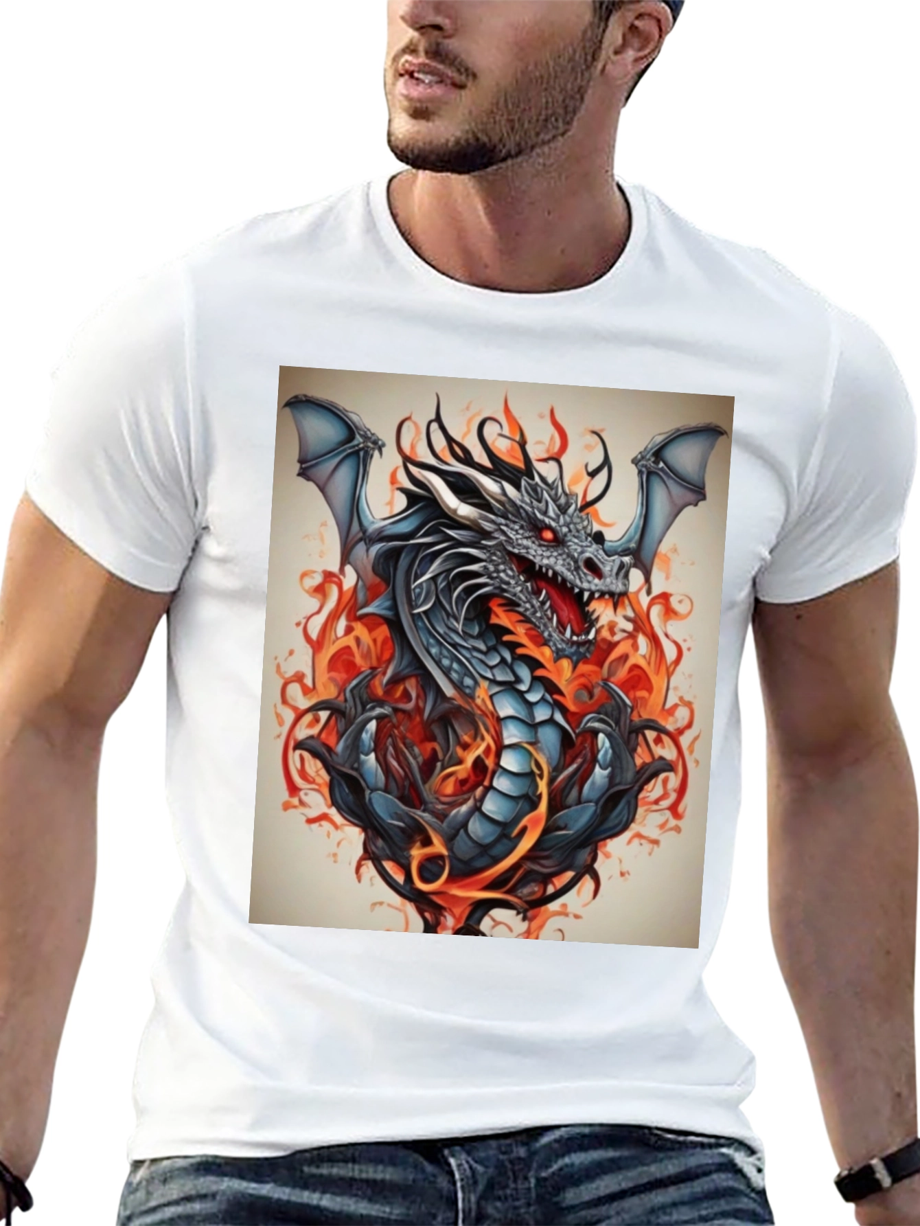 Fiery Dragon Graphic Tee
