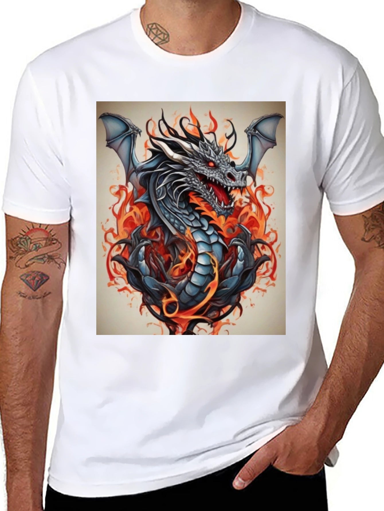 Fiery Dragon Graphic Tee