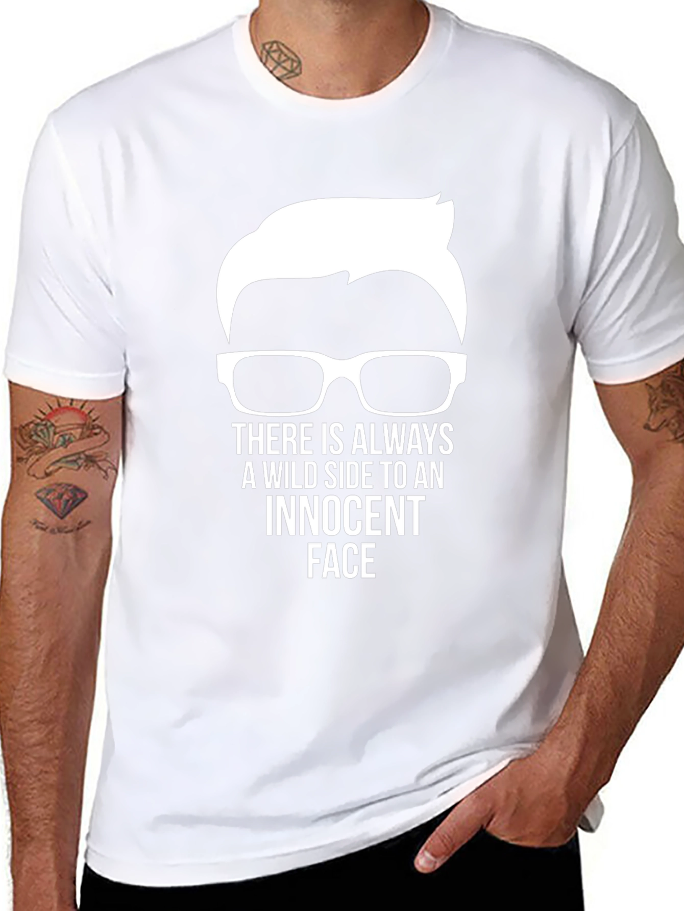 Innocent Face Wild Side Graphic T-Shirt