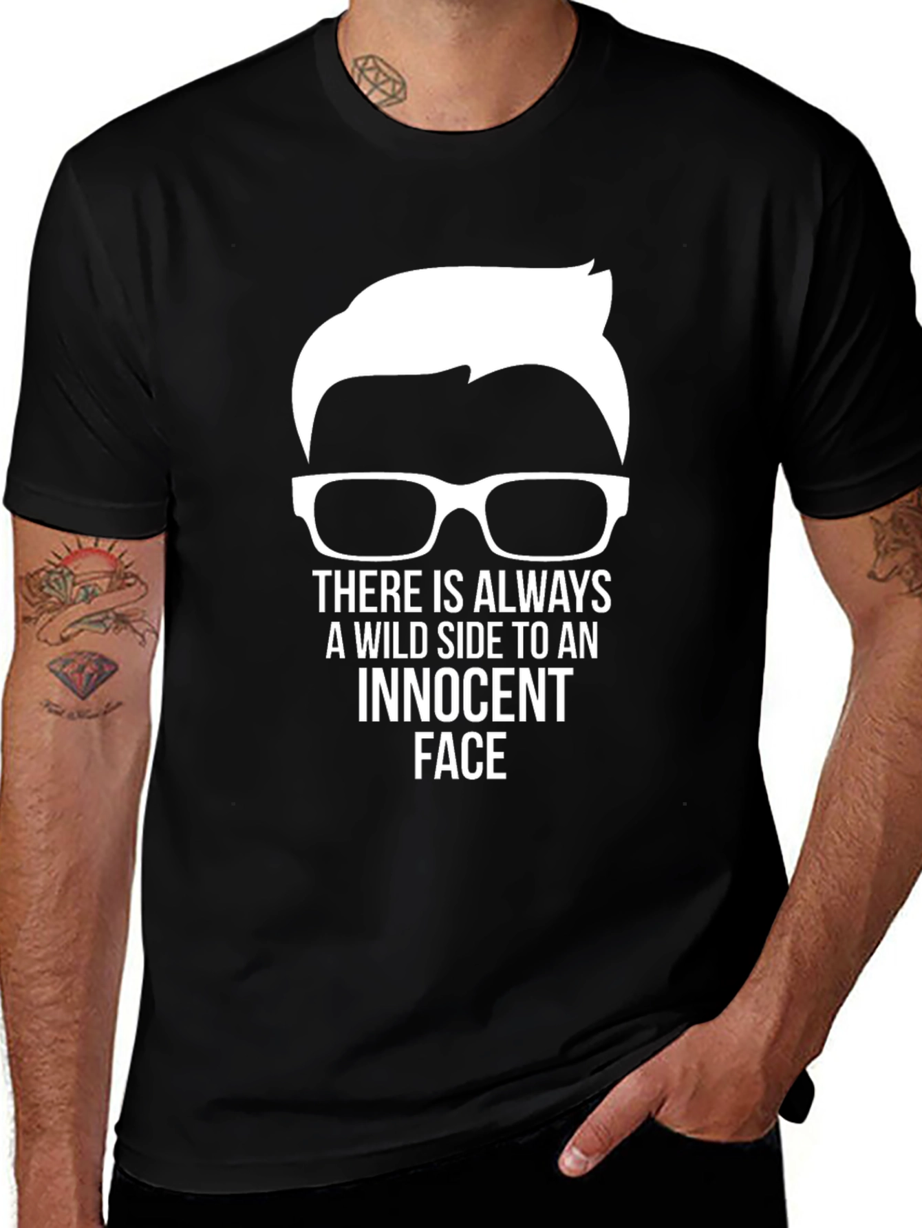 Innocent Face Wild Side Graphic T-Shirt