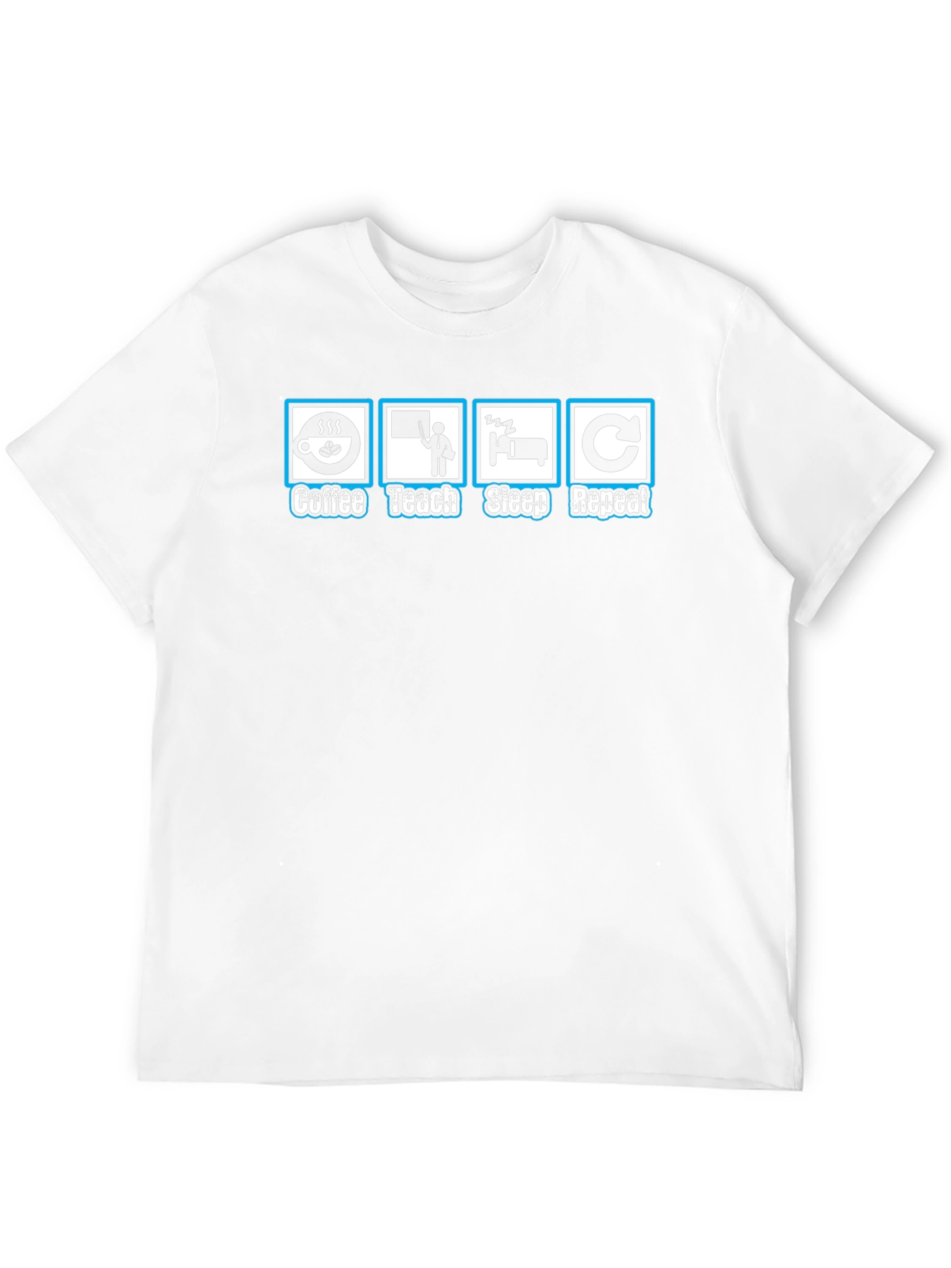 Coffee Teach Sleep Repeat Teachers T-Shirt