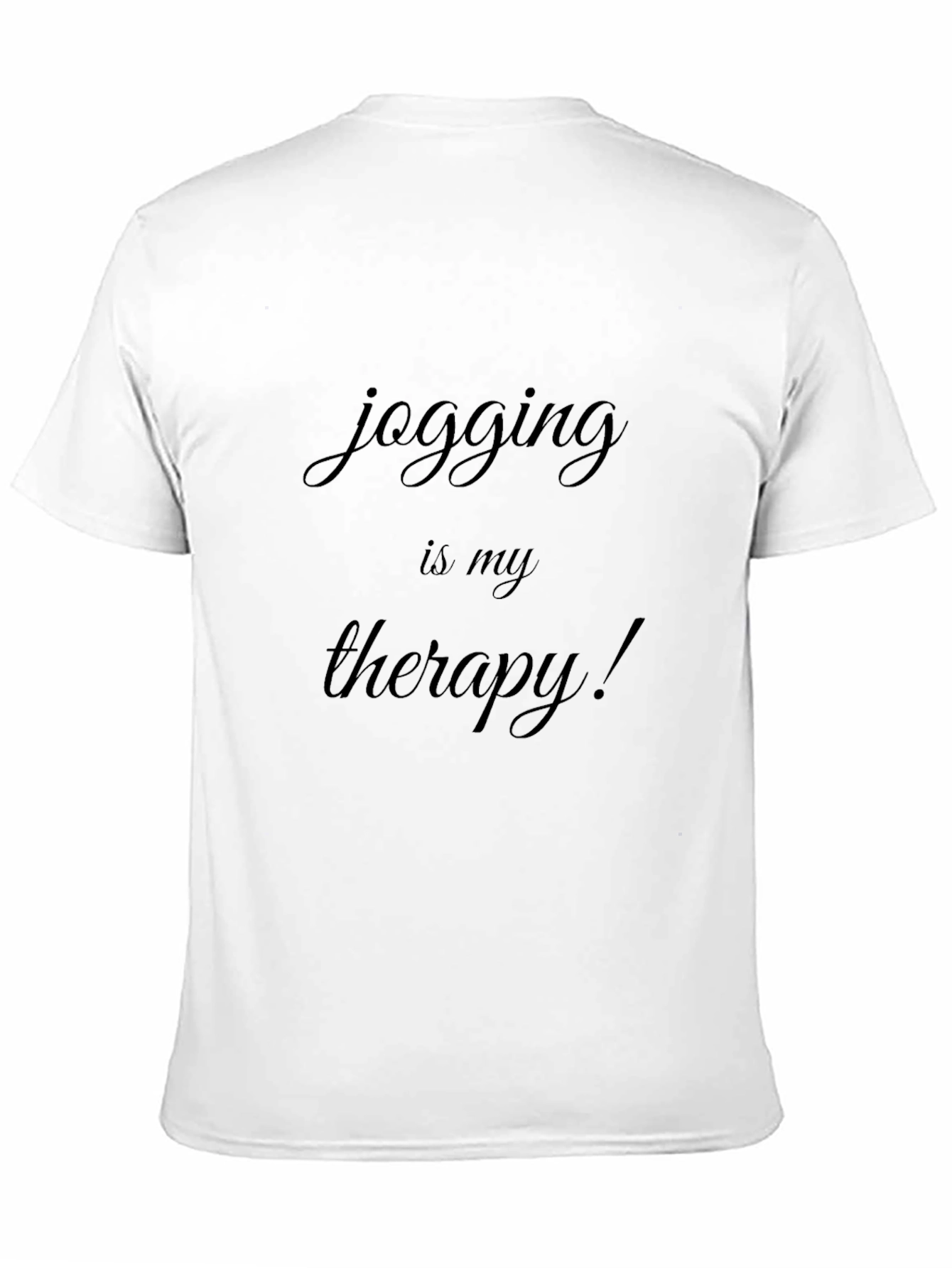 Jogging is My Therapy Black T-Shirt
