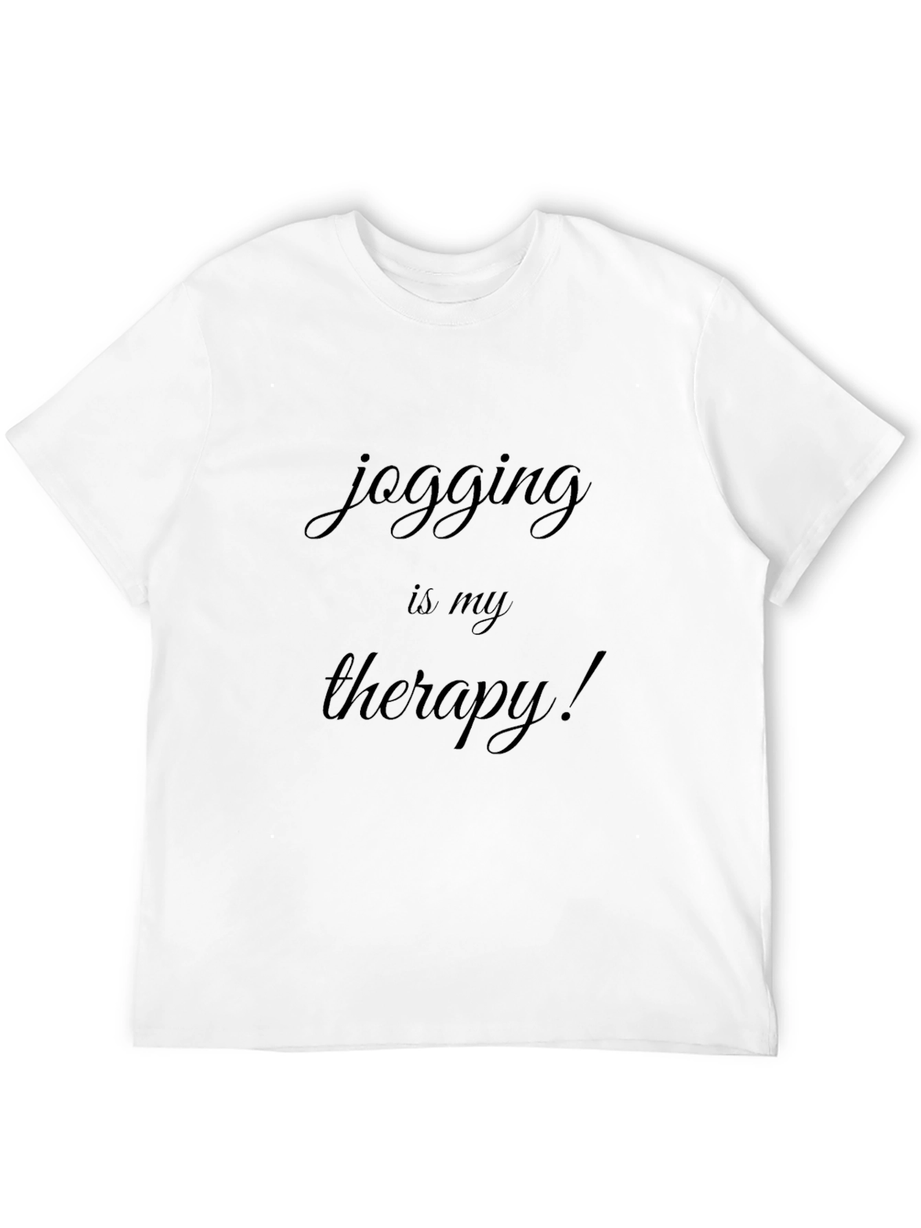 Jogging is My Therapy Black T-Shirt