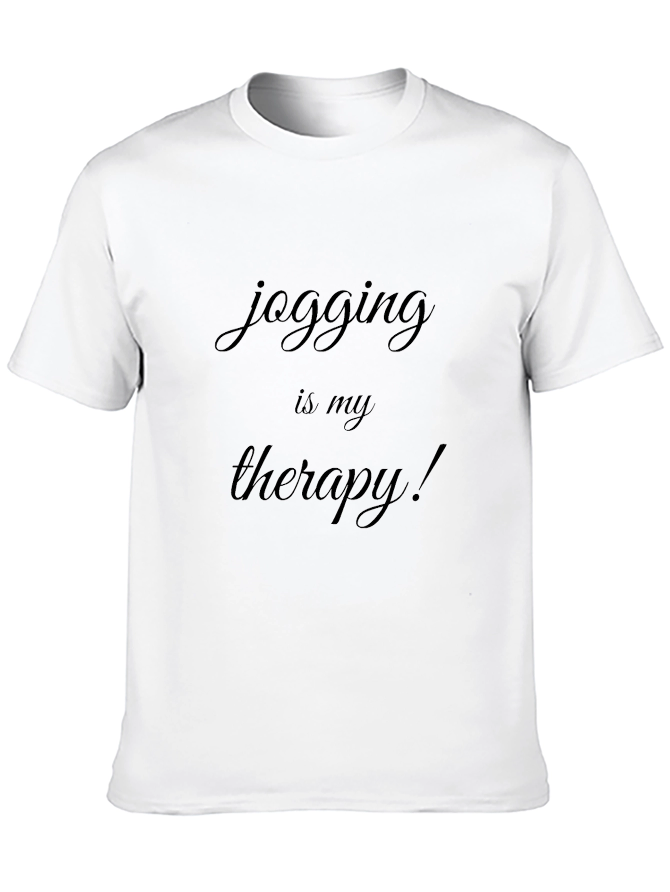 Jogging is My Therapy Black T-Shirt