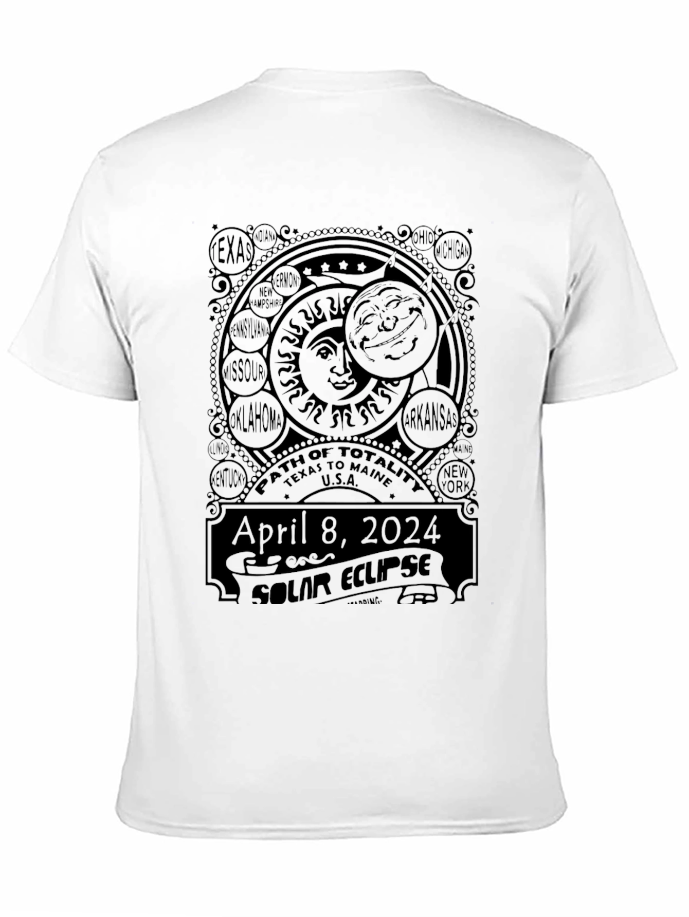 April 8 2024 Total Solar Eclipse T-Shirt