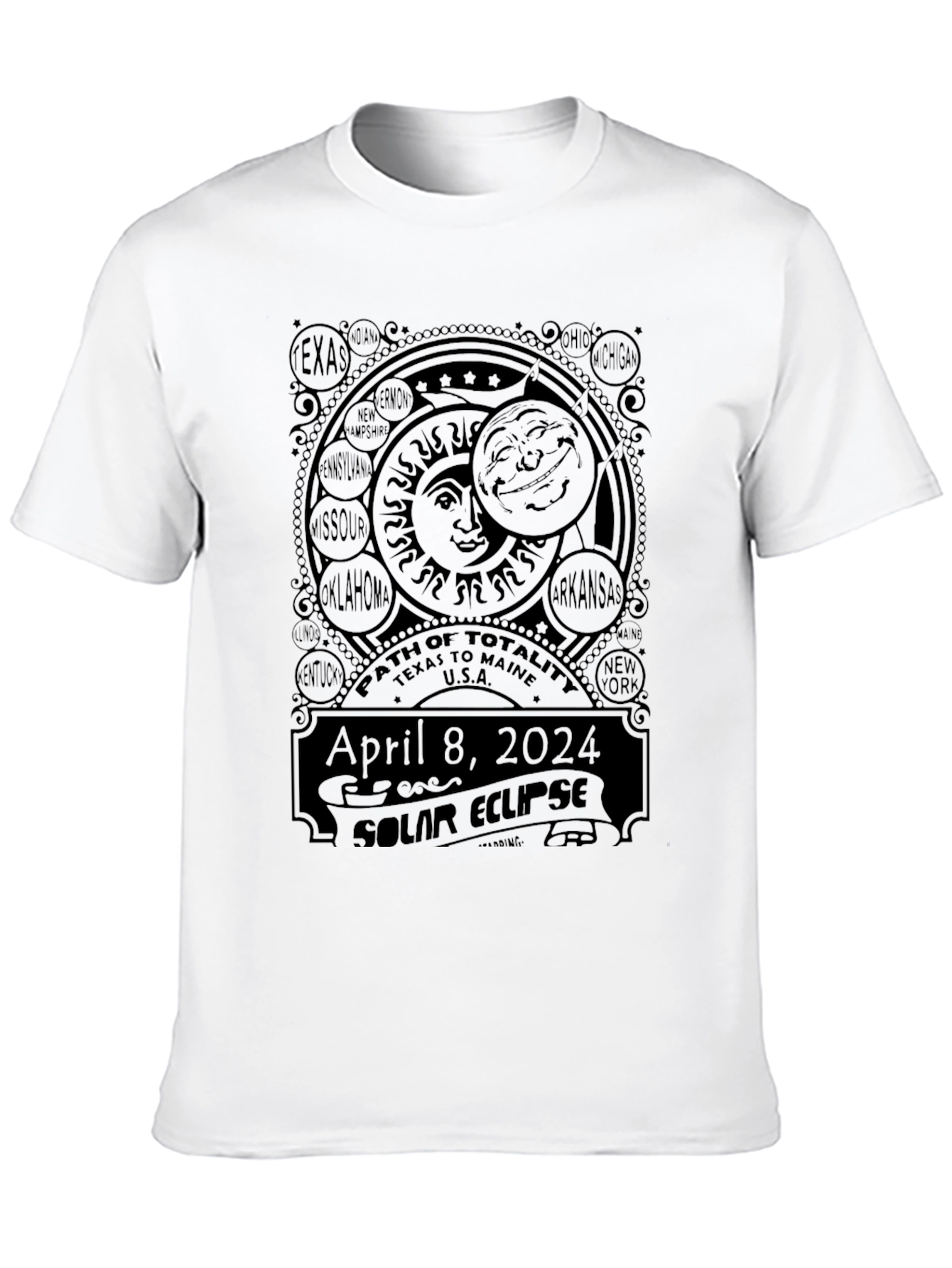 April 8 2024 Total Solar Eclipse T-Shirt