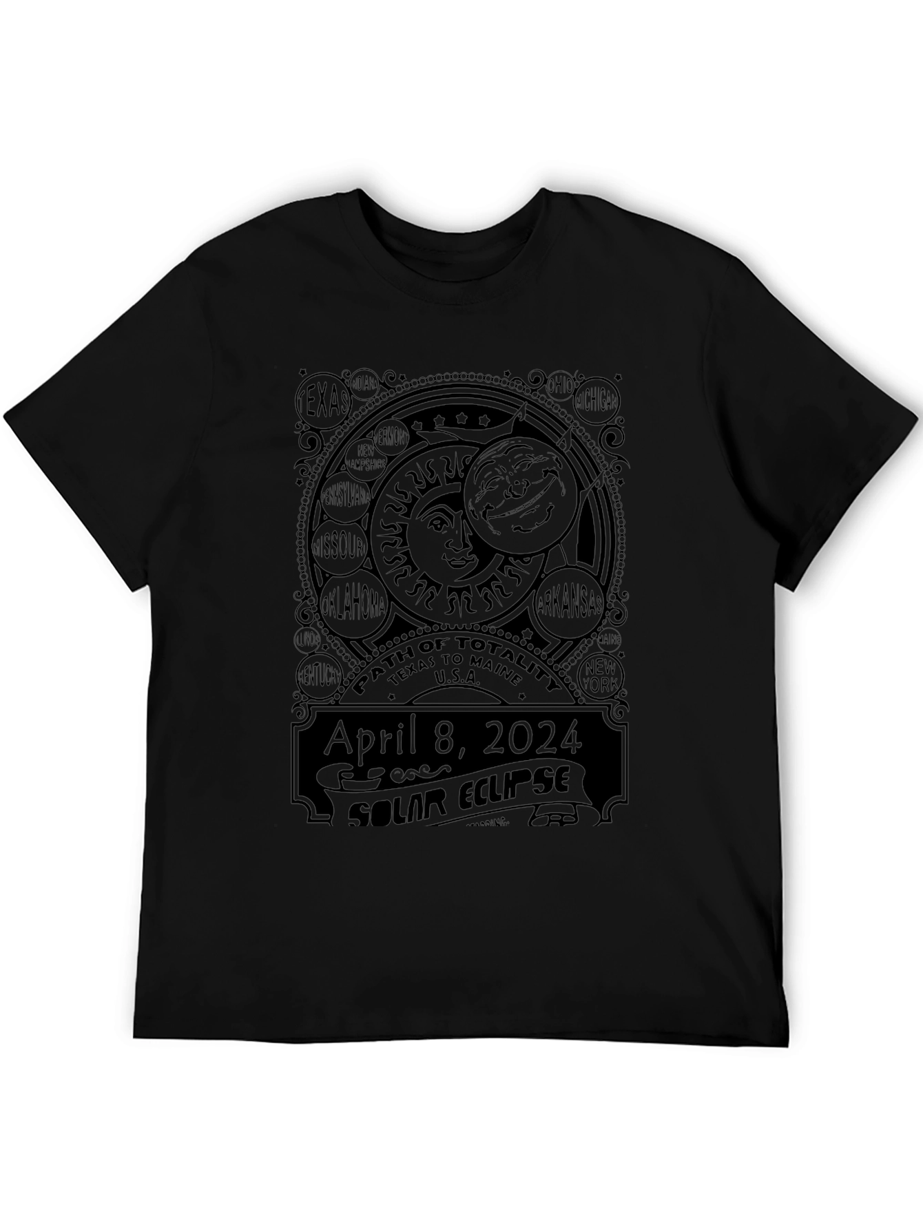 April 8 2024 Total Solar Eclipse T-Shirt