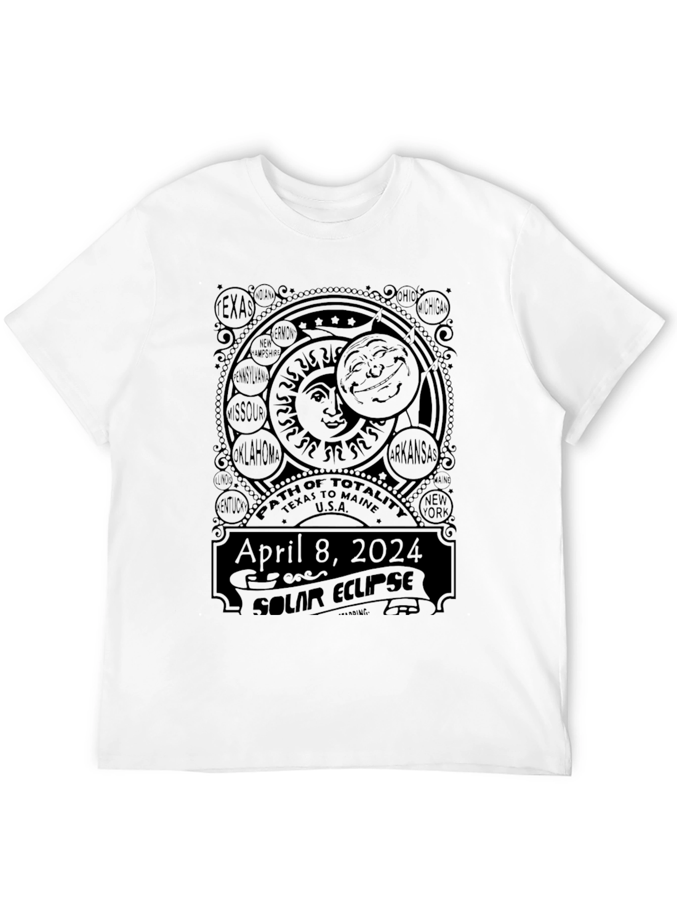 April 8 2024 Total Solar Eclipse T-Shirt