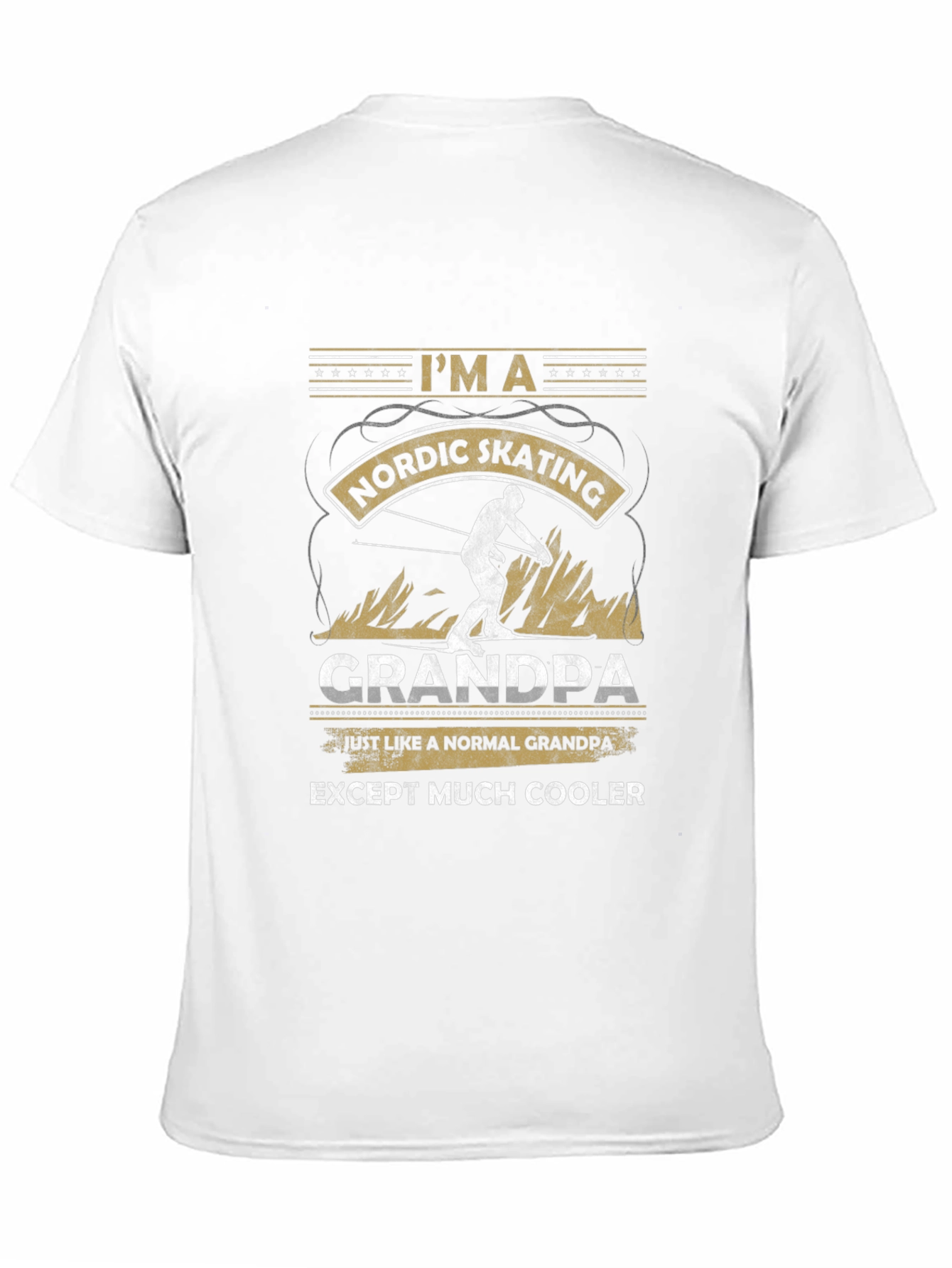 Nordic Skating Grandpa T-Shirt: Cool Grandfather Gift