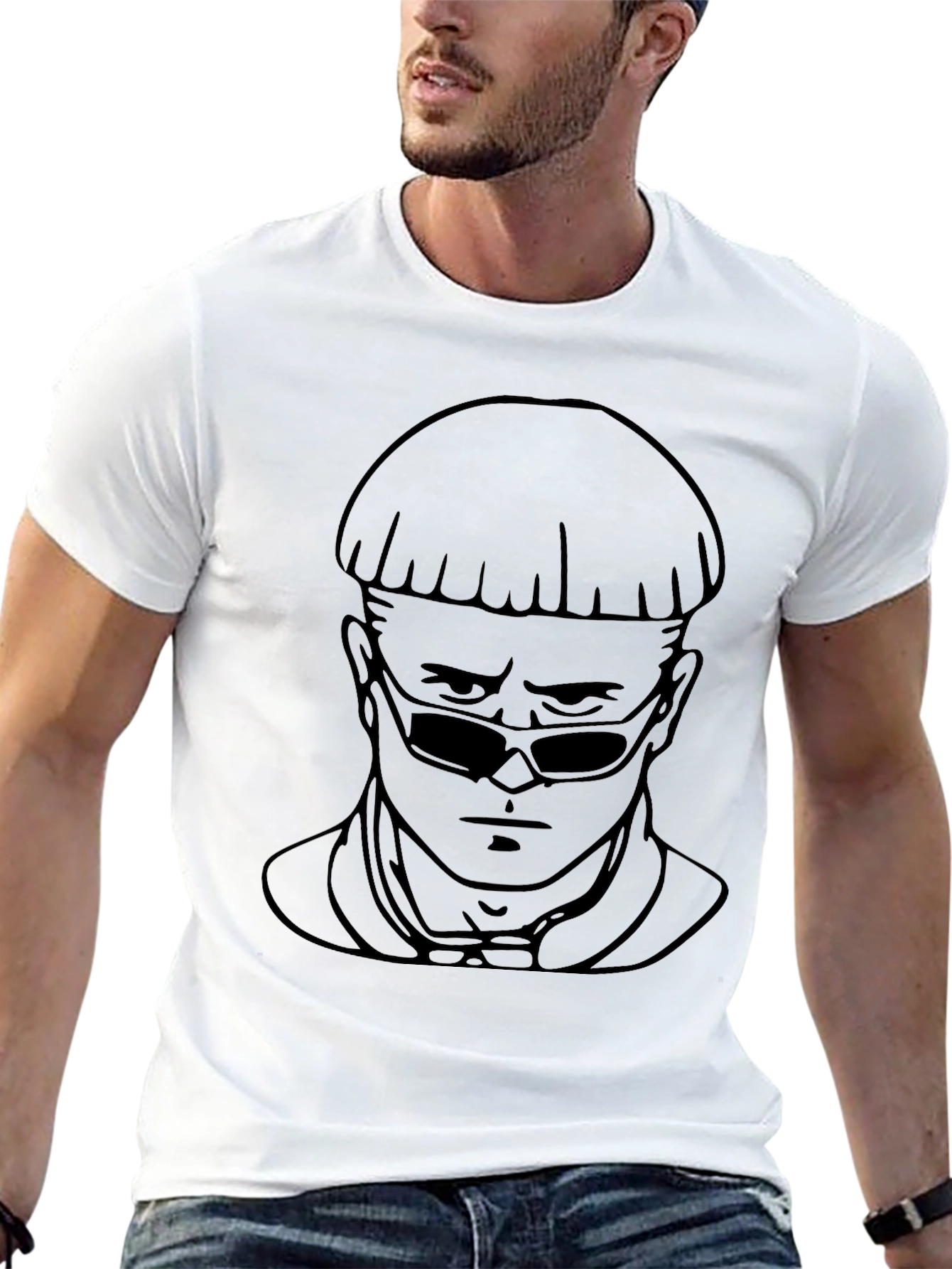 Cool Character Black Graphic Tee