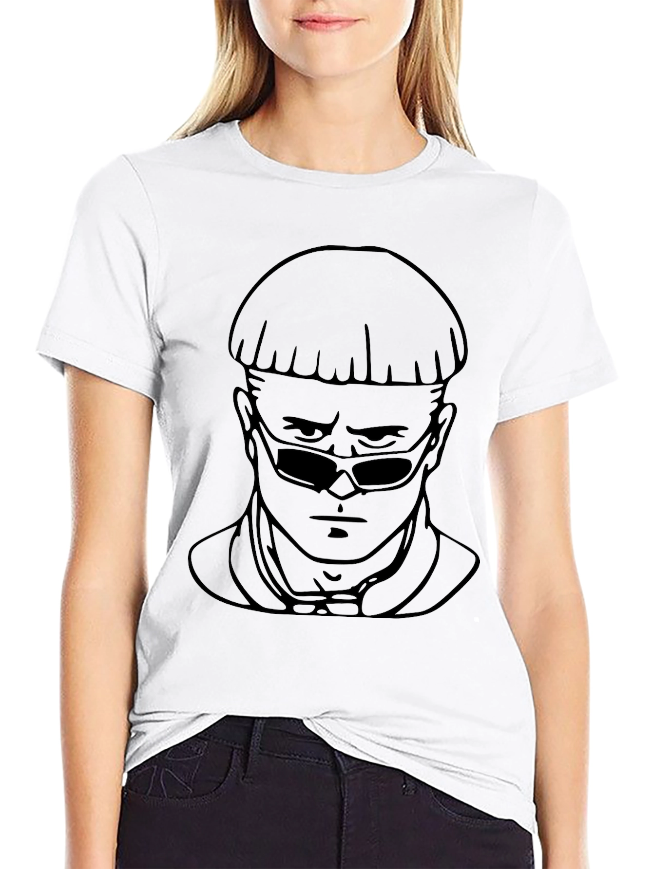 Cool Character Black Graphic Tee