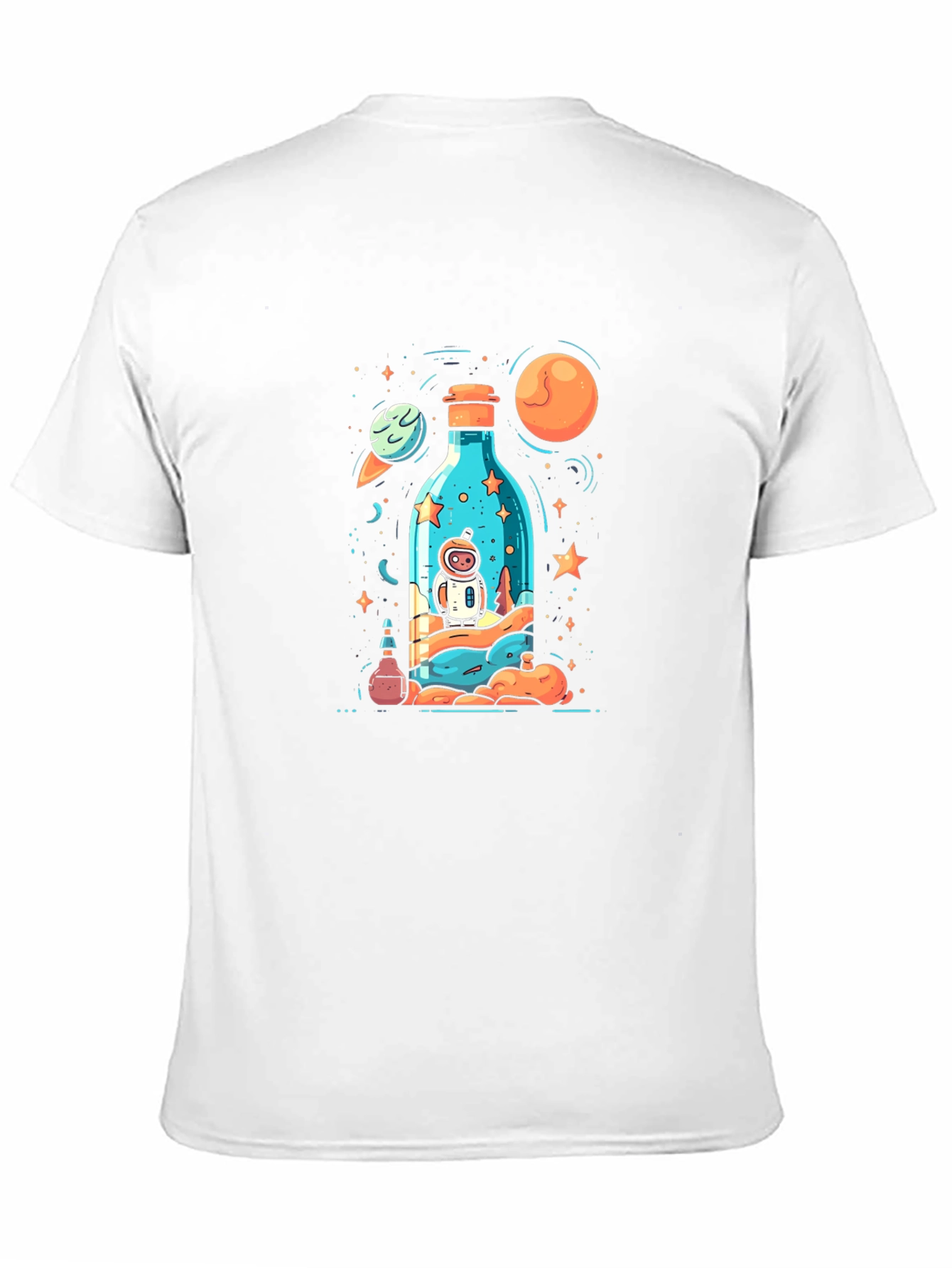Cosmic Astronaut Graphic Black T-Shirt