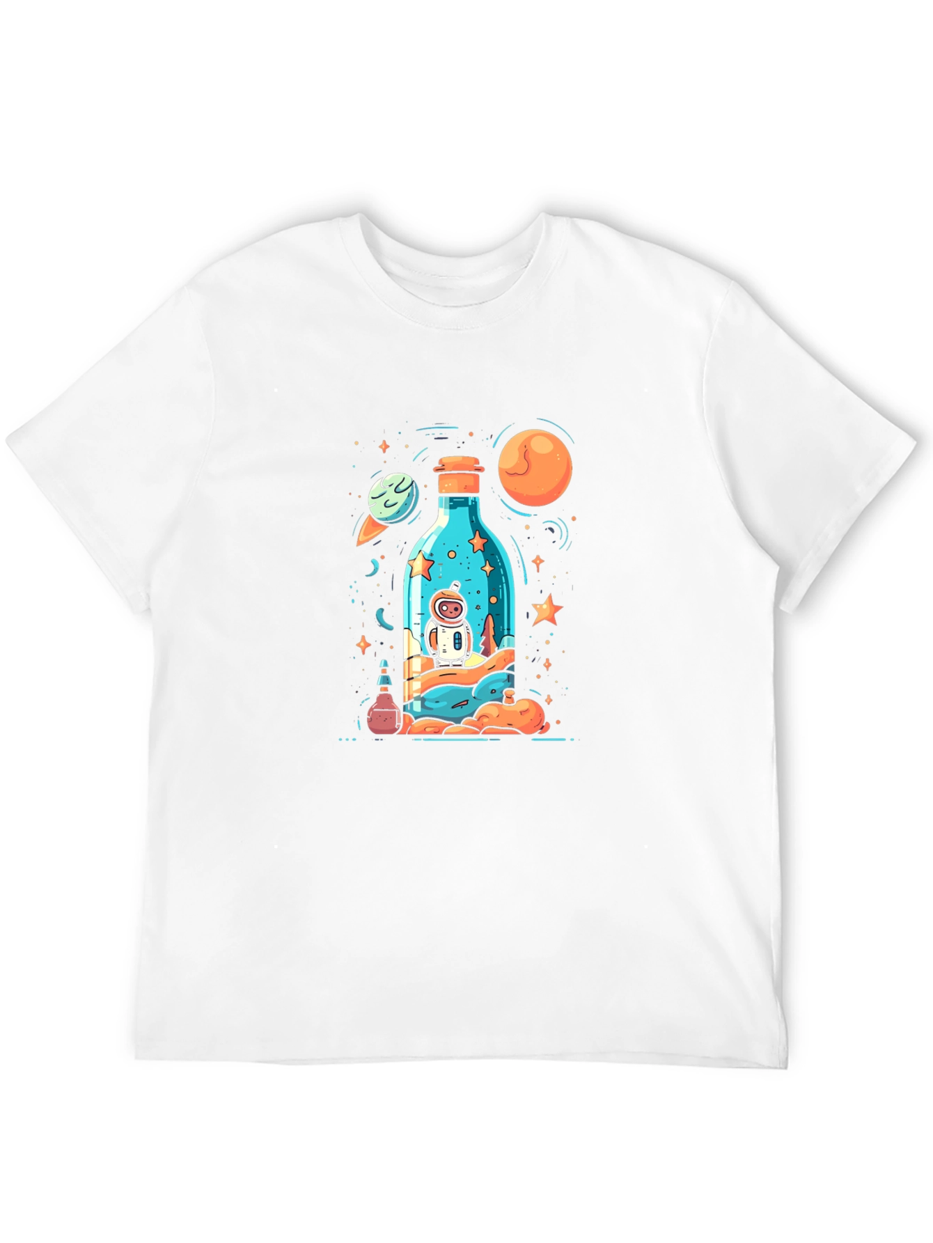 Cosmic Astronaut Graphic Black T-Shirt