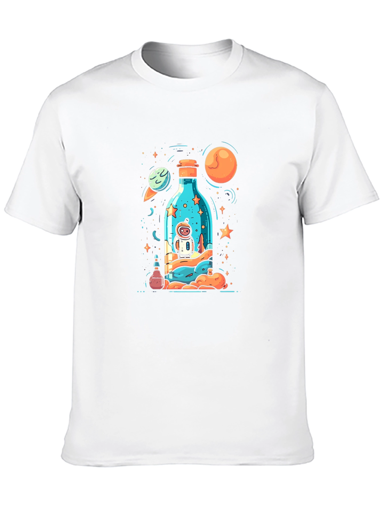 Cosmic Astronaut Graphic Black T-Shirt