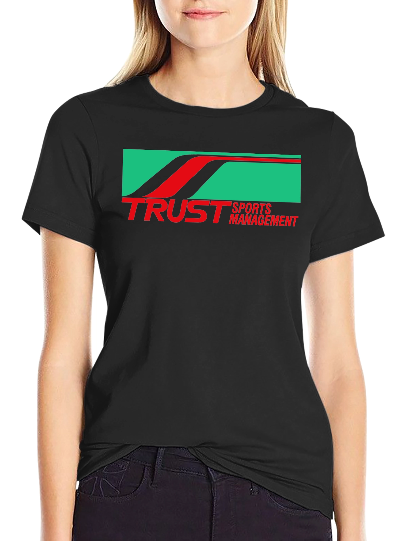 Trust Sports Management Black Graphic Tee