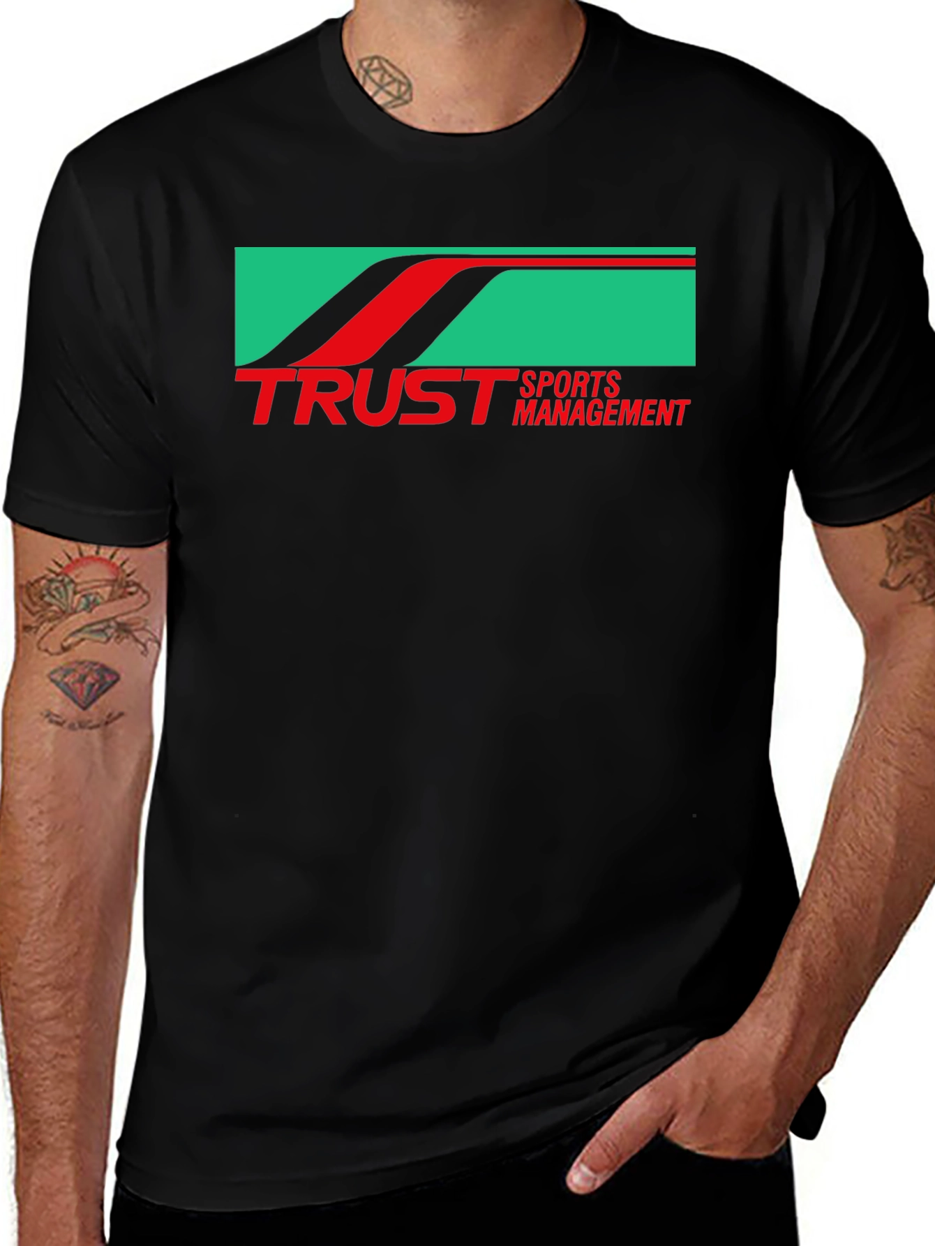 Trust Sports Management Black Graphic Tee
