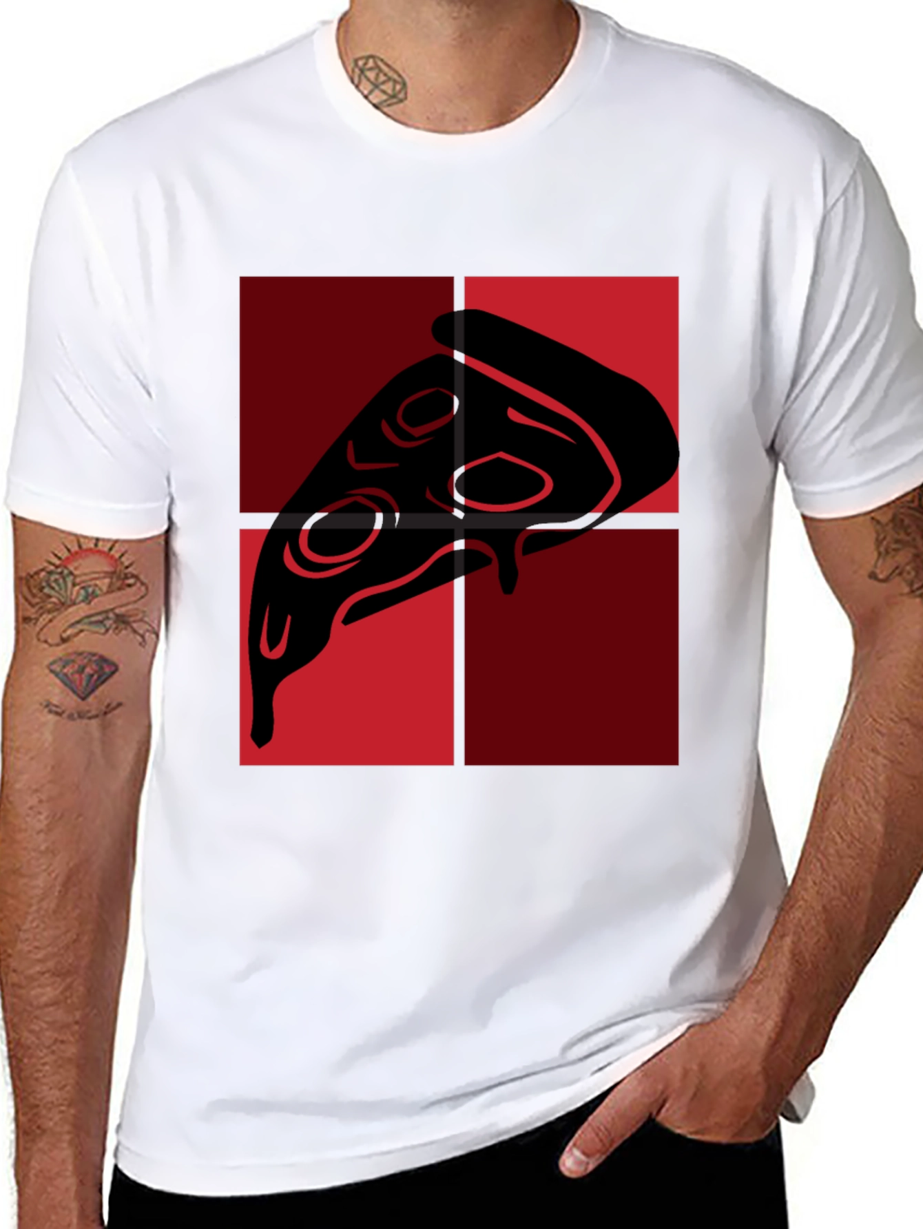 Pizza Slice Graphic Tee - Quirky Foodie Fashion