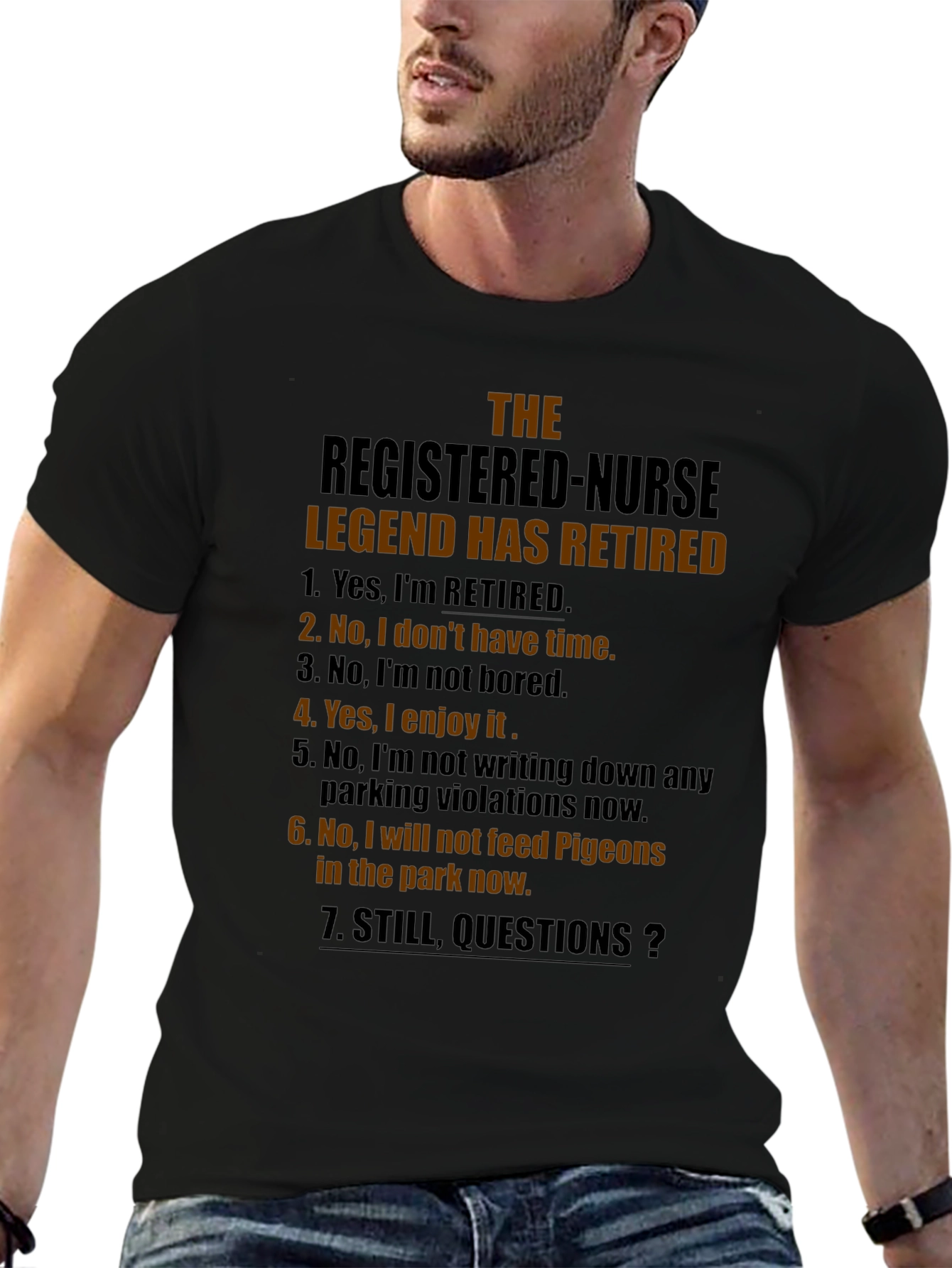 Retired Nurse Legend Novelty T-Shirt