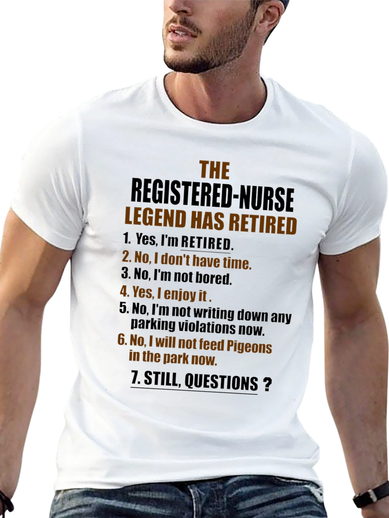 Retired Nurse Legend Novelty T-Shirt