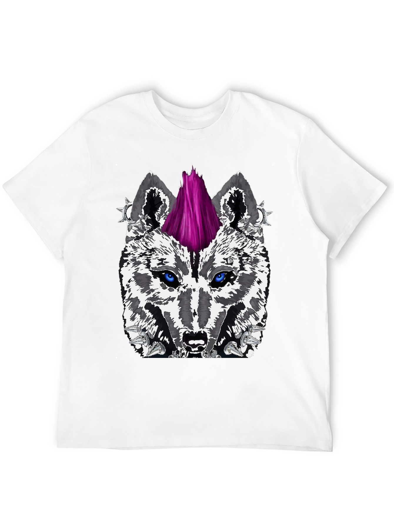Wolf Punk Graphic T-Shirt - Edgy Streetwear