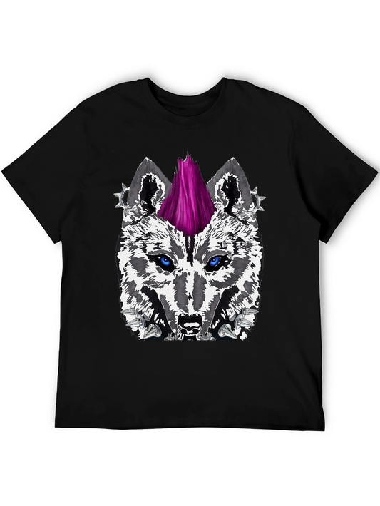 Wolf Punk Graphic T-Shirt - Edgy Streetwear