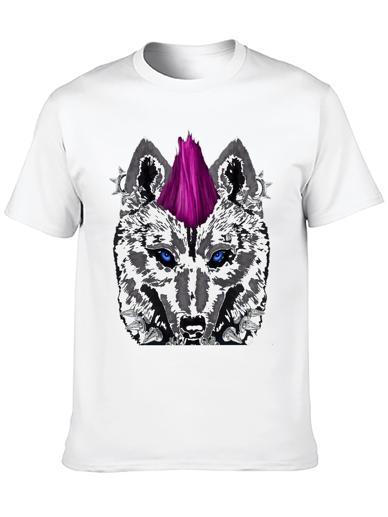 Wolf Punk Graphic T-Shirt - Edgy Streetwear