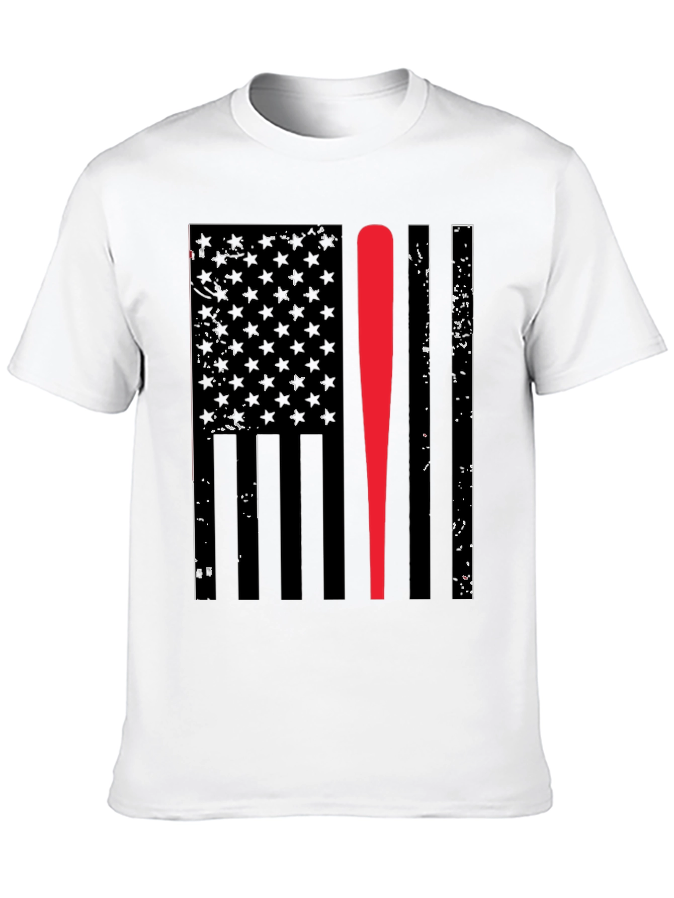 Baseball Bat American Flag Graphic Tee