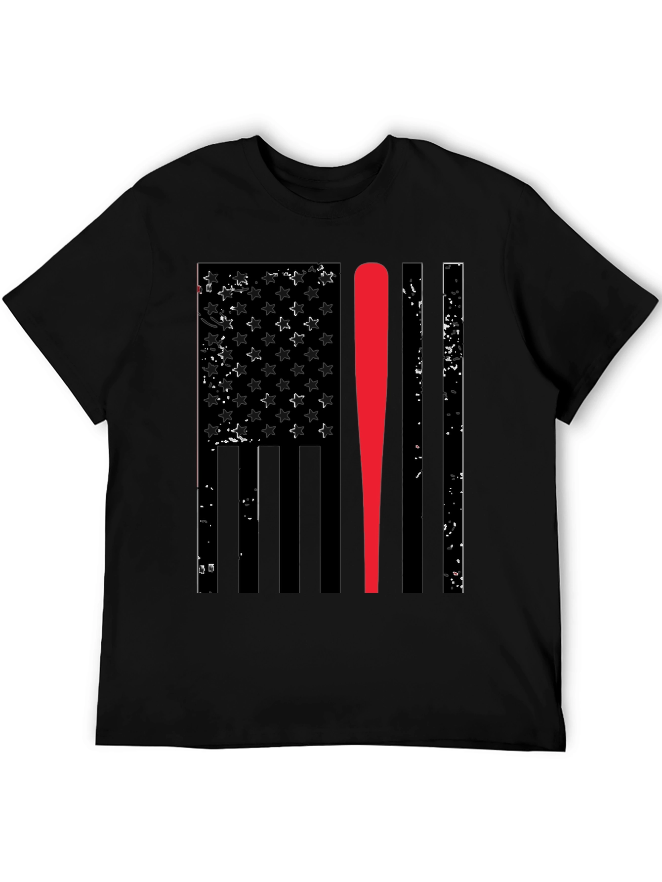 Baseball Bat American Flag Graphic Tee
