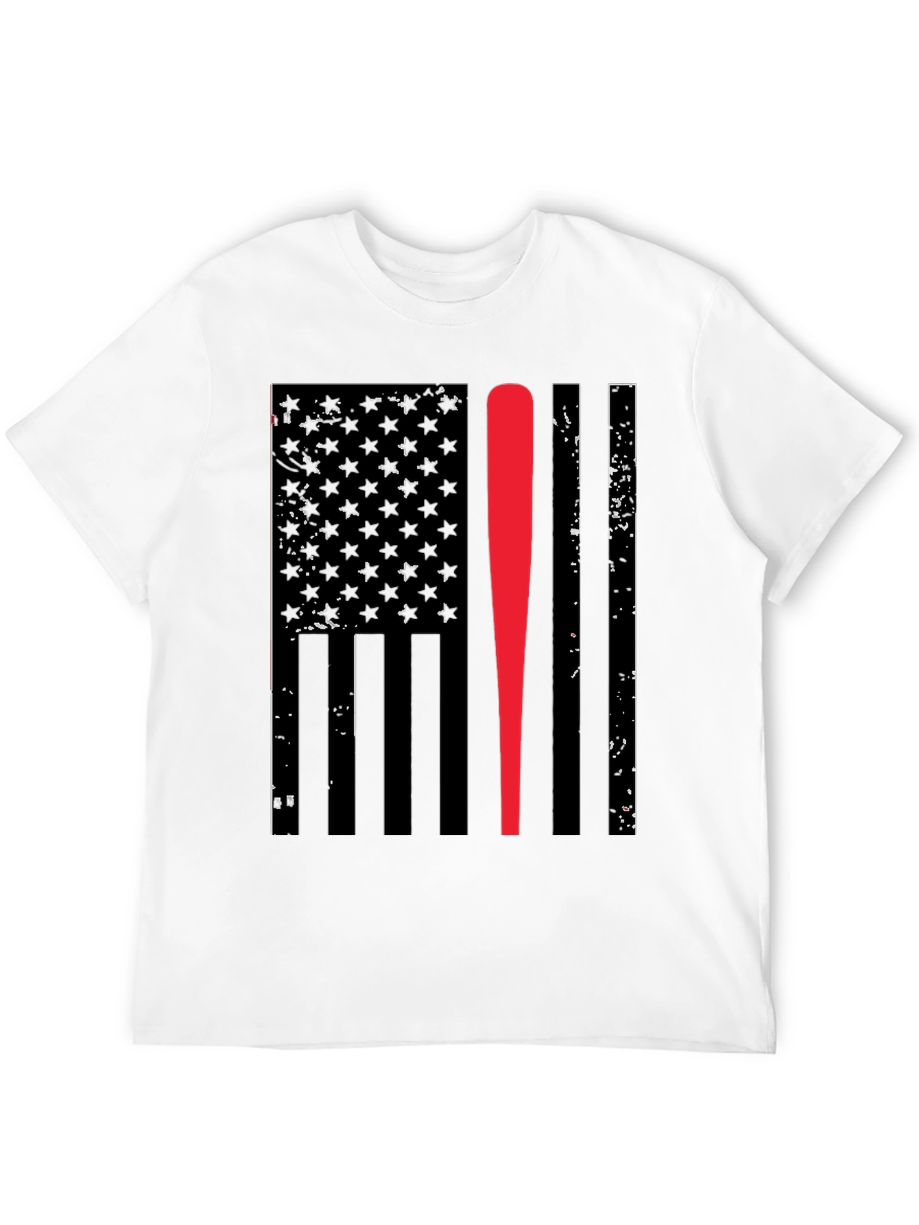Baseball Bat American Flag Graphic Tee