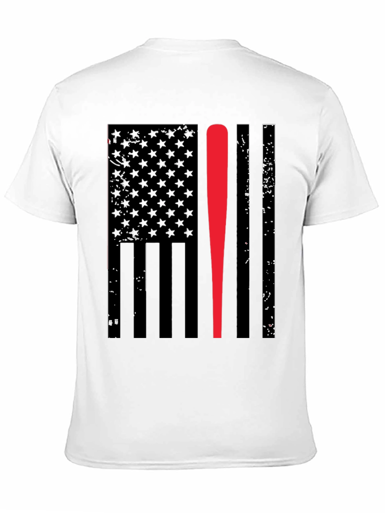 Baseball Bat American Flag Graphic Tee