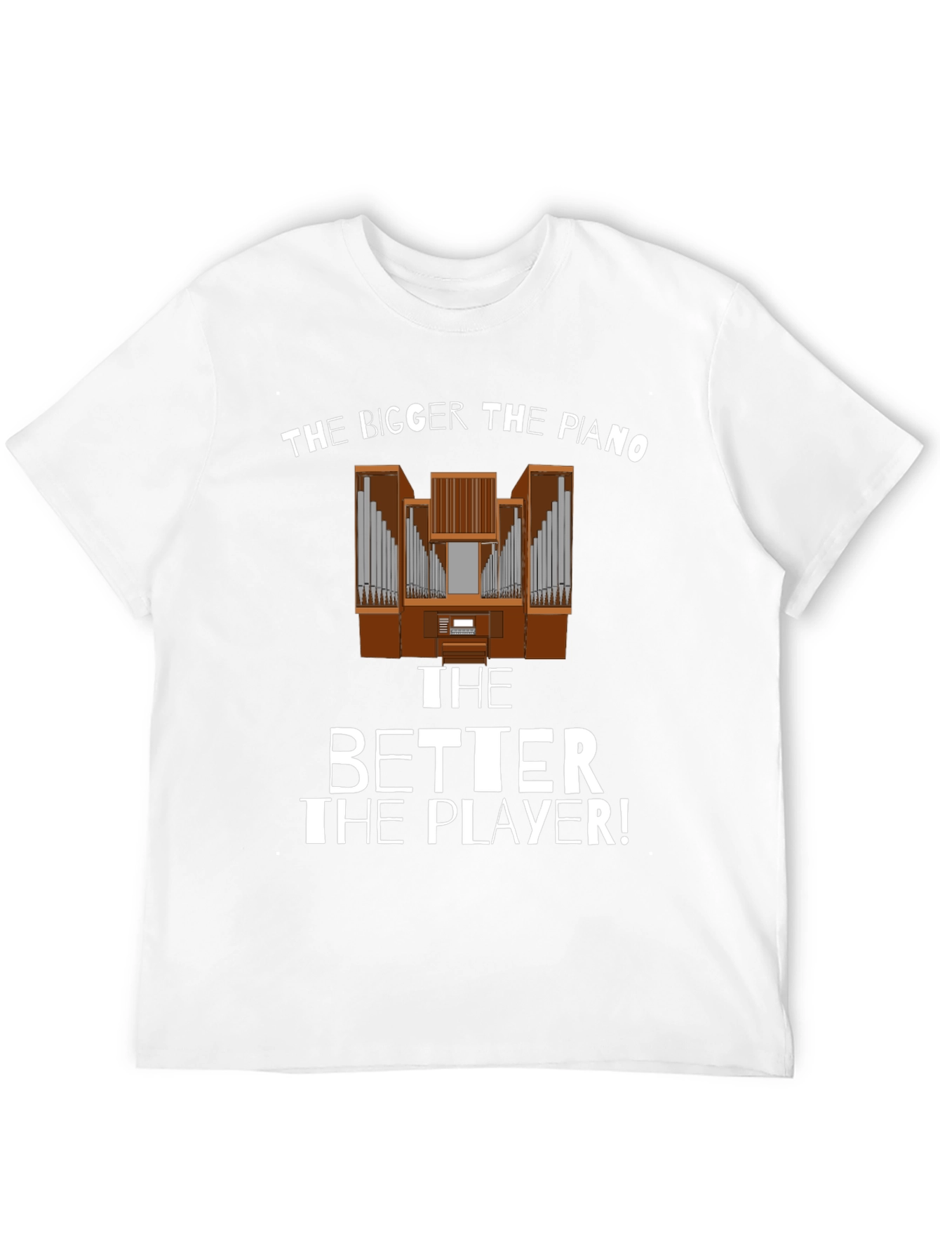 Funny Bigger Piano Better Player Black T-Shirt