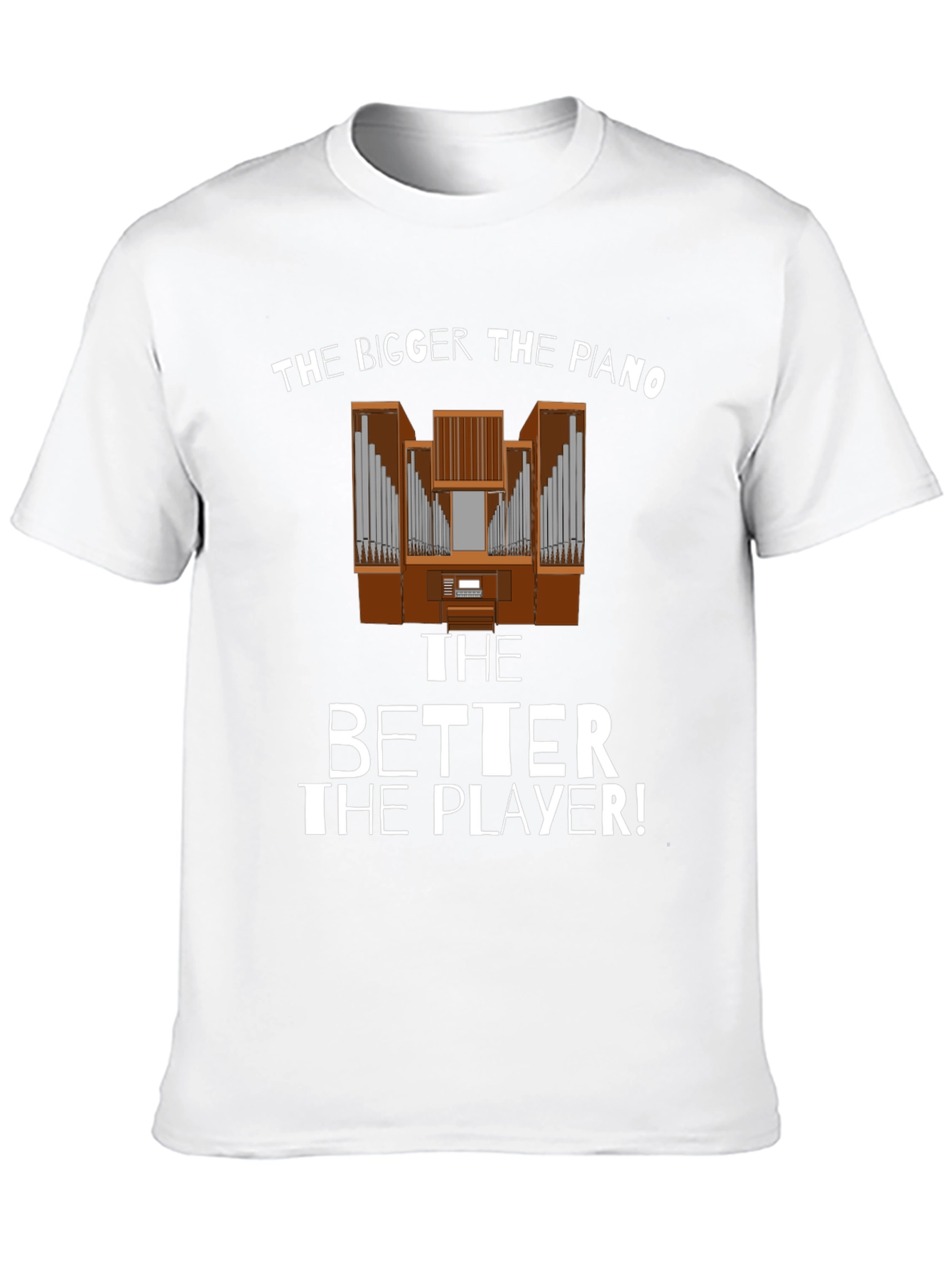 Funny Bigger Piano Better Player Black T-Shirt
