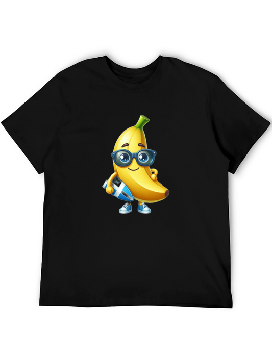 Cool Banana Graphic Tee - Black Cotton T-Shirt