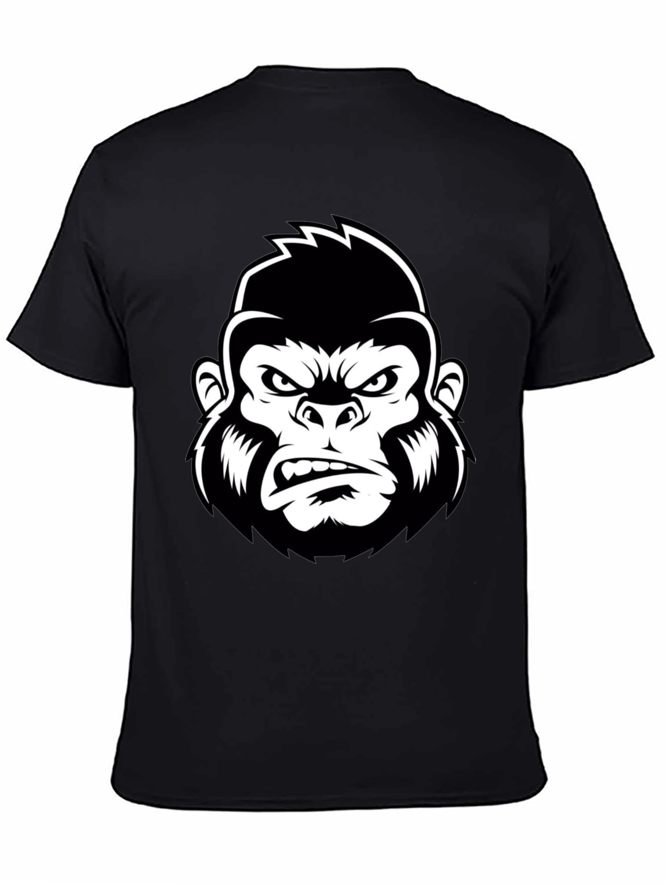 Mens Black Gorilla Graphic Tee