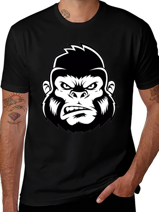 Mens Black Gorilla Graphic Tee