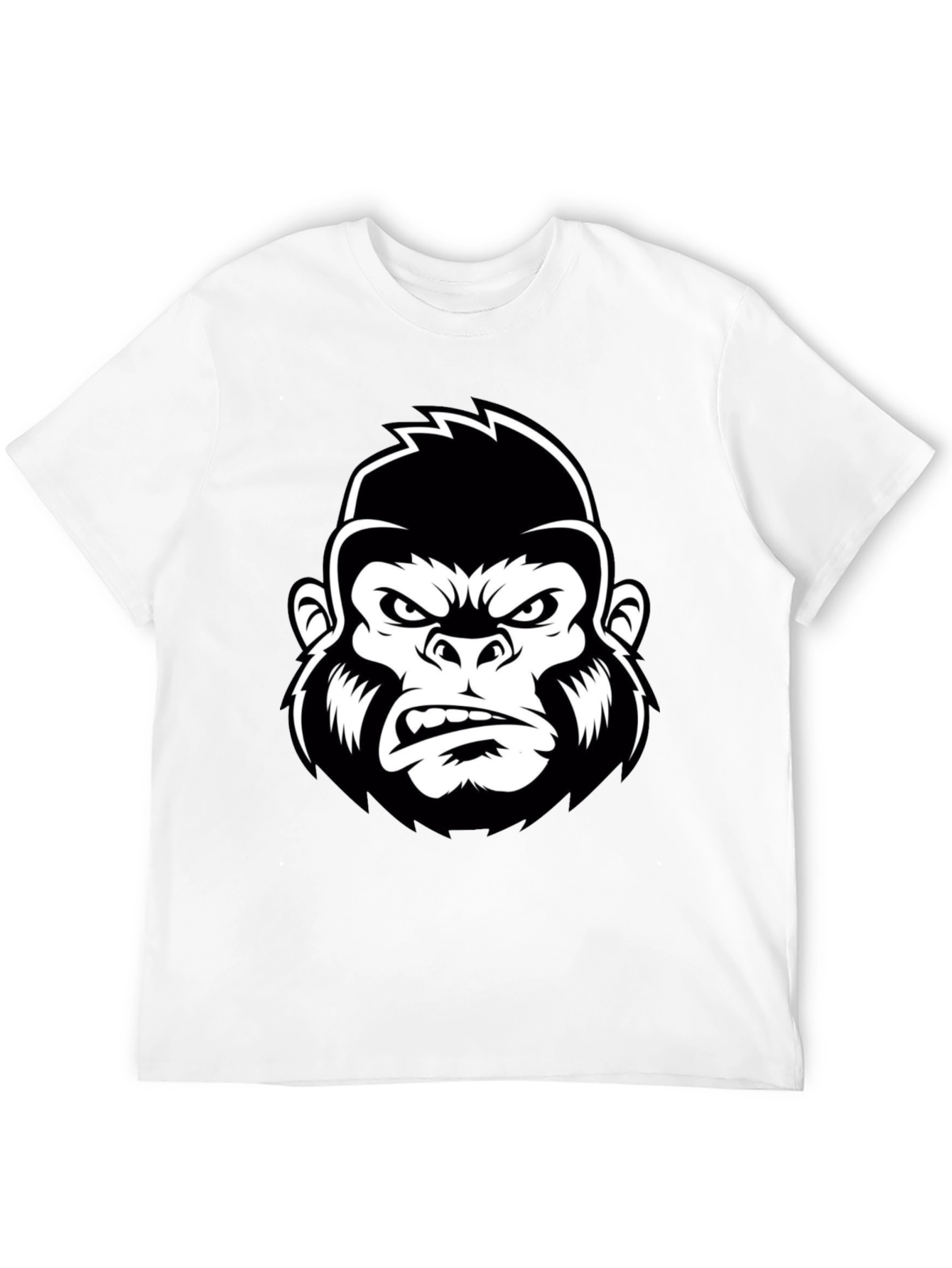 Mens Black Gorilla Graphic Tee